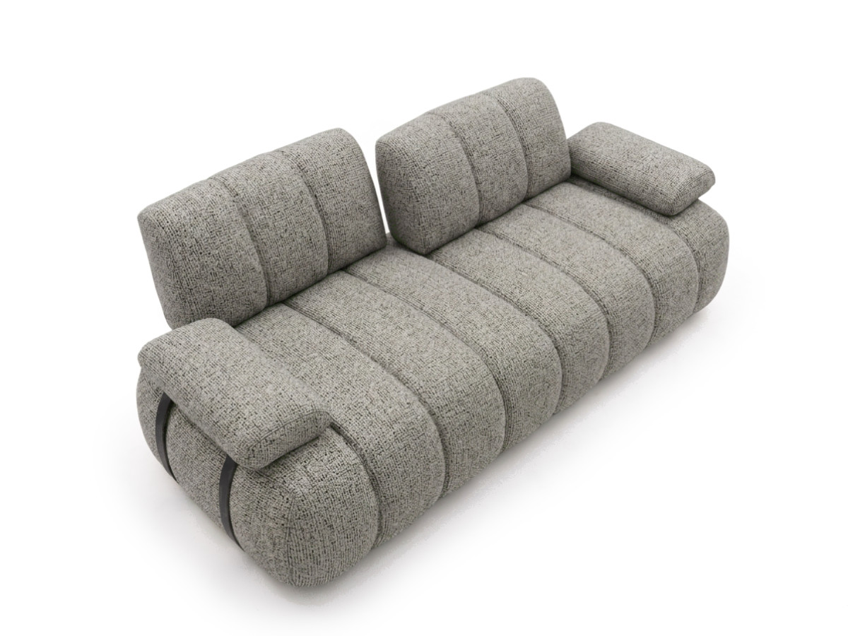 Bobochic Rivoli Sofa 4-Sitzer Melange-Stoff Taupe