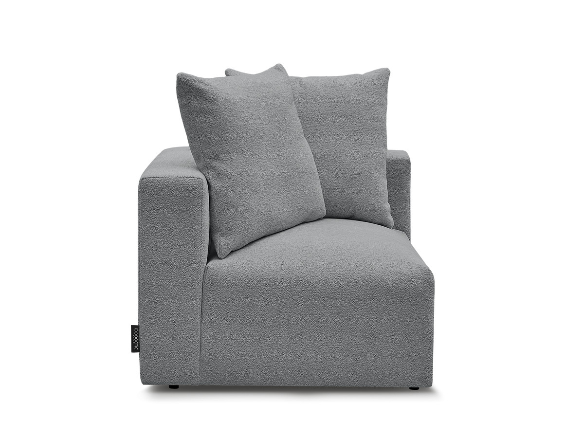Bobochic Voltaire Eckmodul Melange-Stoff Dunkelgrau Ecke links