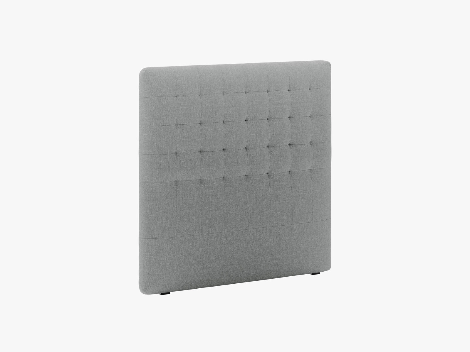 Micadoni Nova Samtiger Kopfteil 120 cm (H 120 cm) Strukturierter Stoff Liberty Grau 120x120