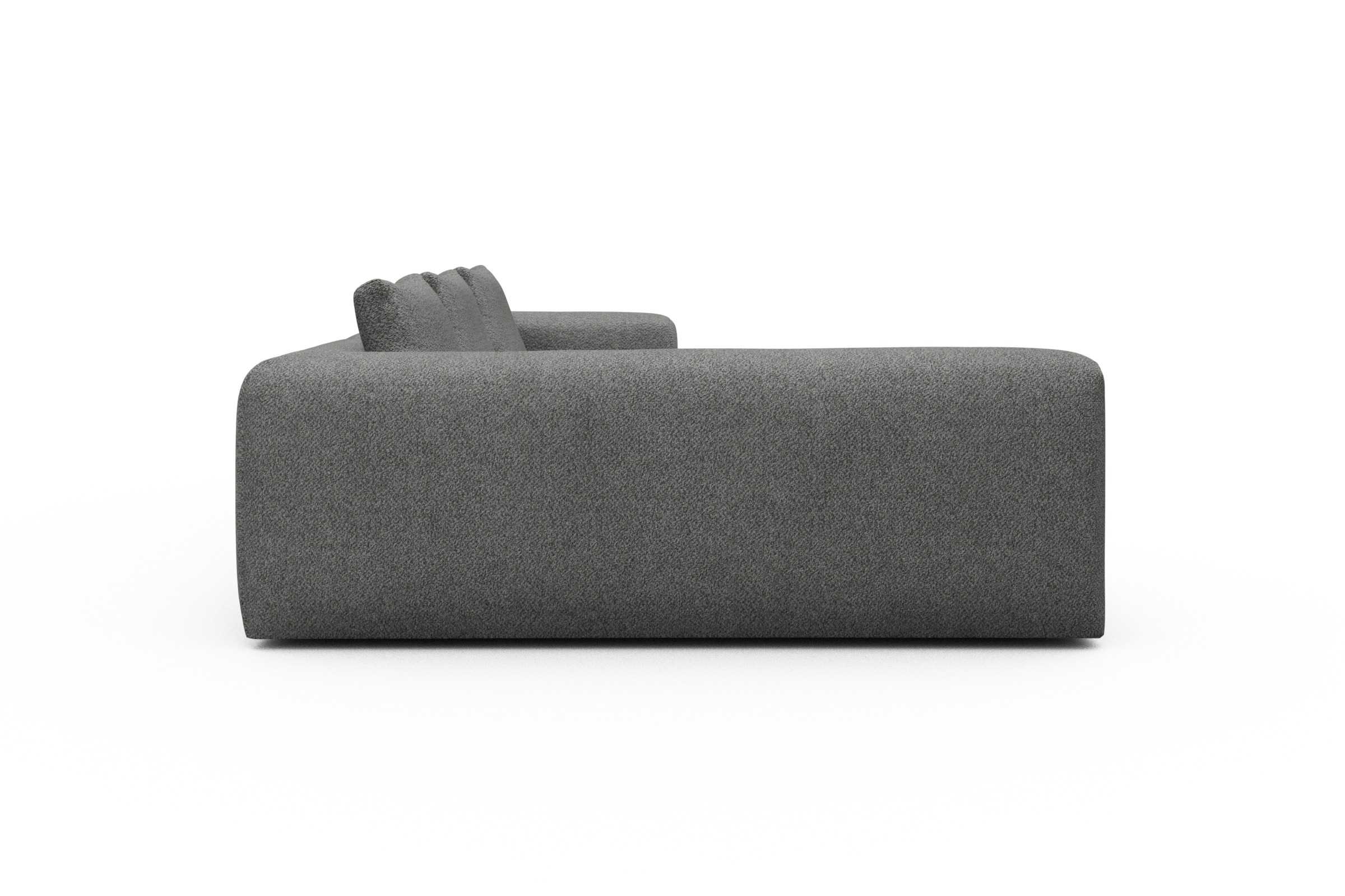 Ecksofa Fred 2x 2,5-Sitzer links offen Vanora-Warm-Grey