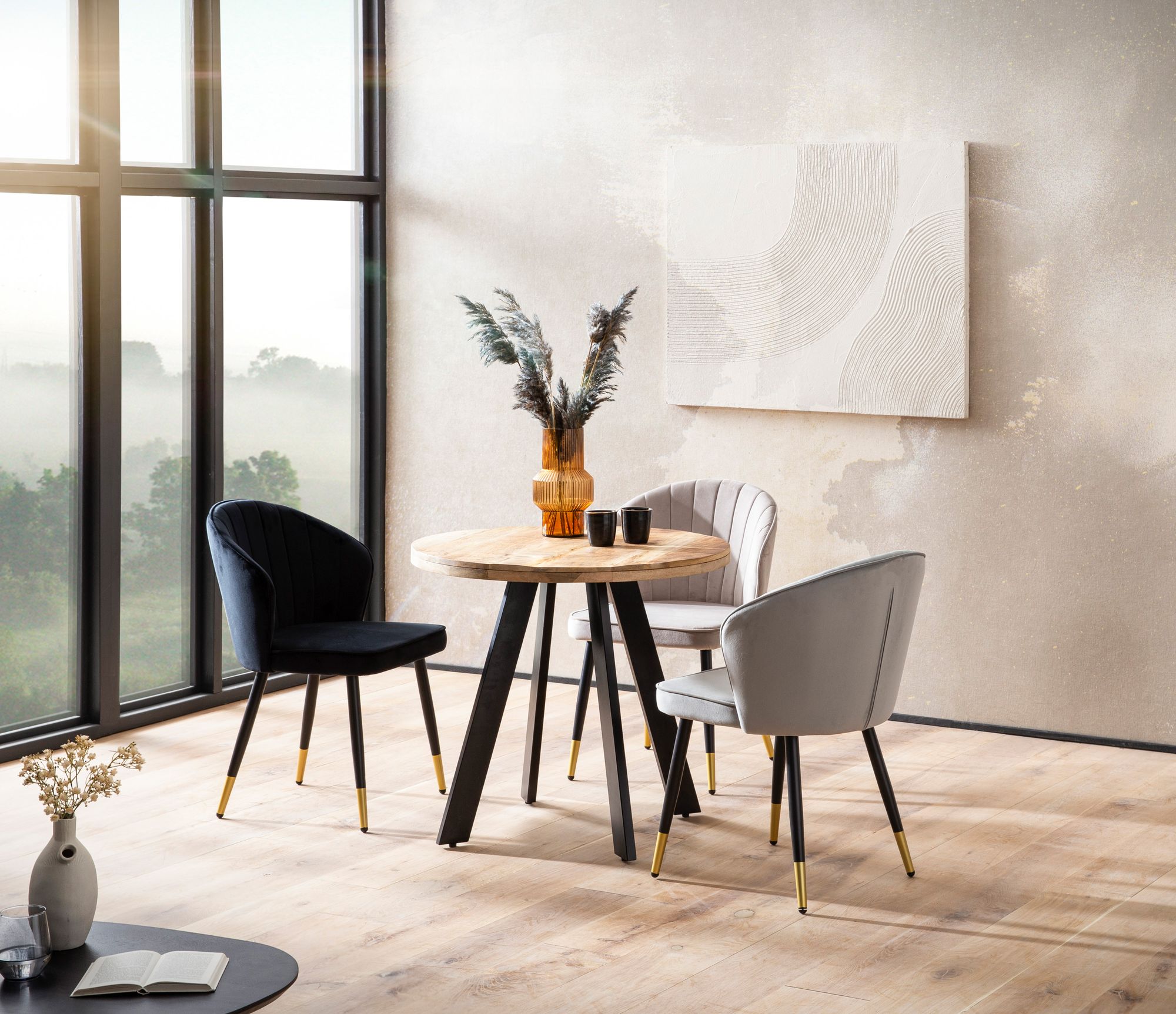 Esstisch Harkmark Mango Massivholz Ø 80 cm