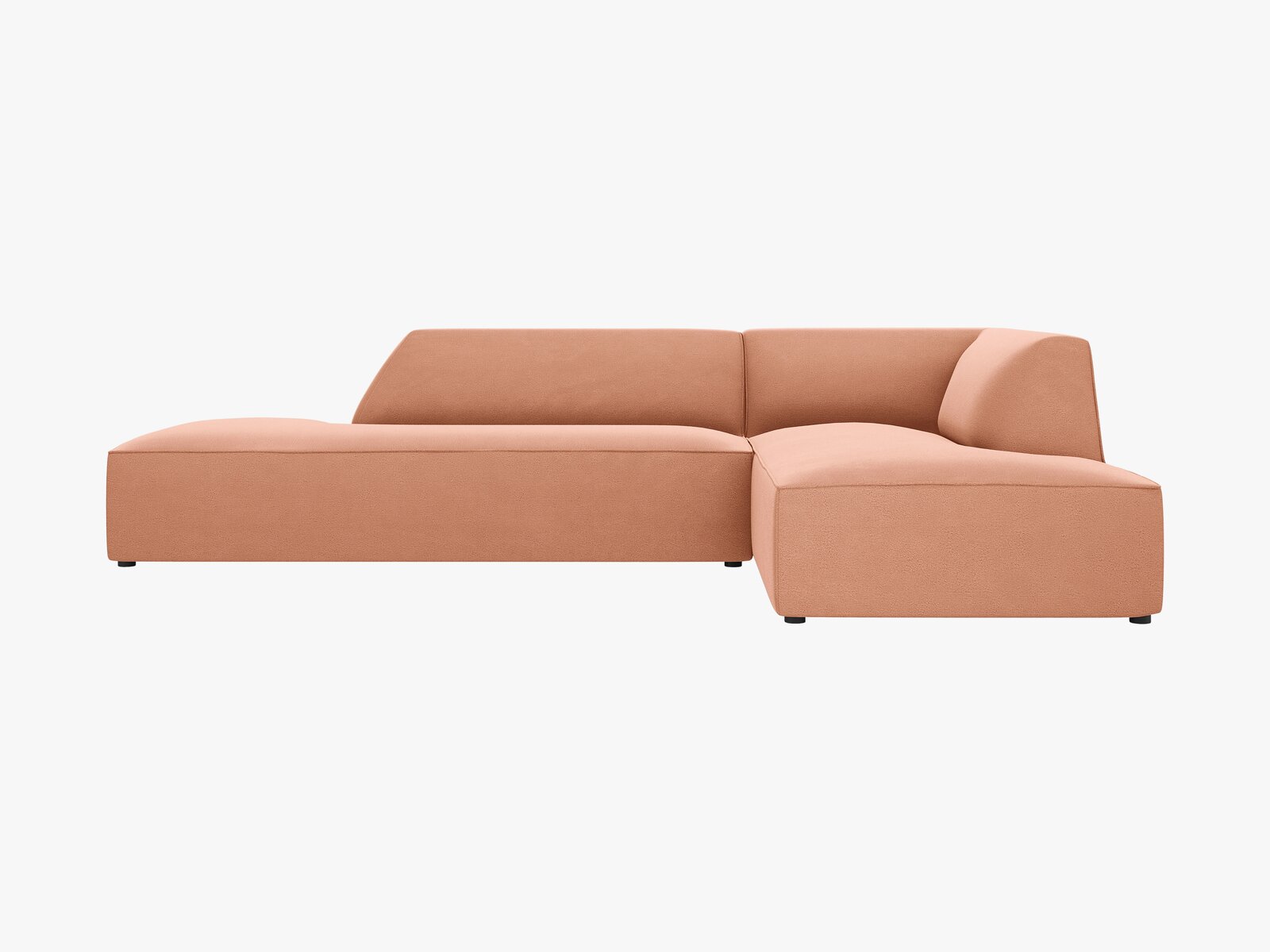Micadoni Ecksofa Ruby 4-Sitzer Rechts Samt Salvador Rosa