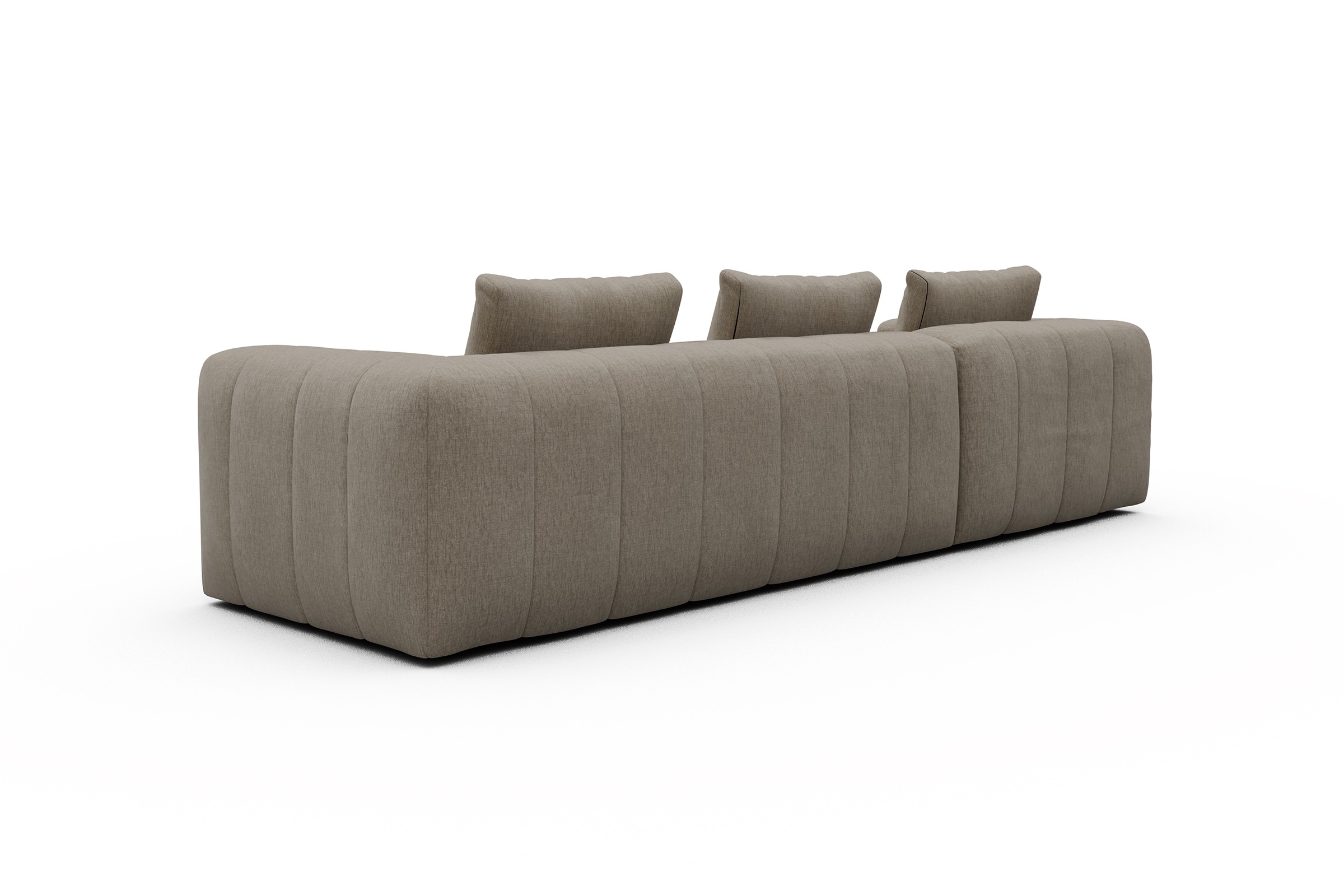 Ecksofa Hugo 2,5-Sitzer Armlehne rechts mit Chaiselongue Smooth-Belge