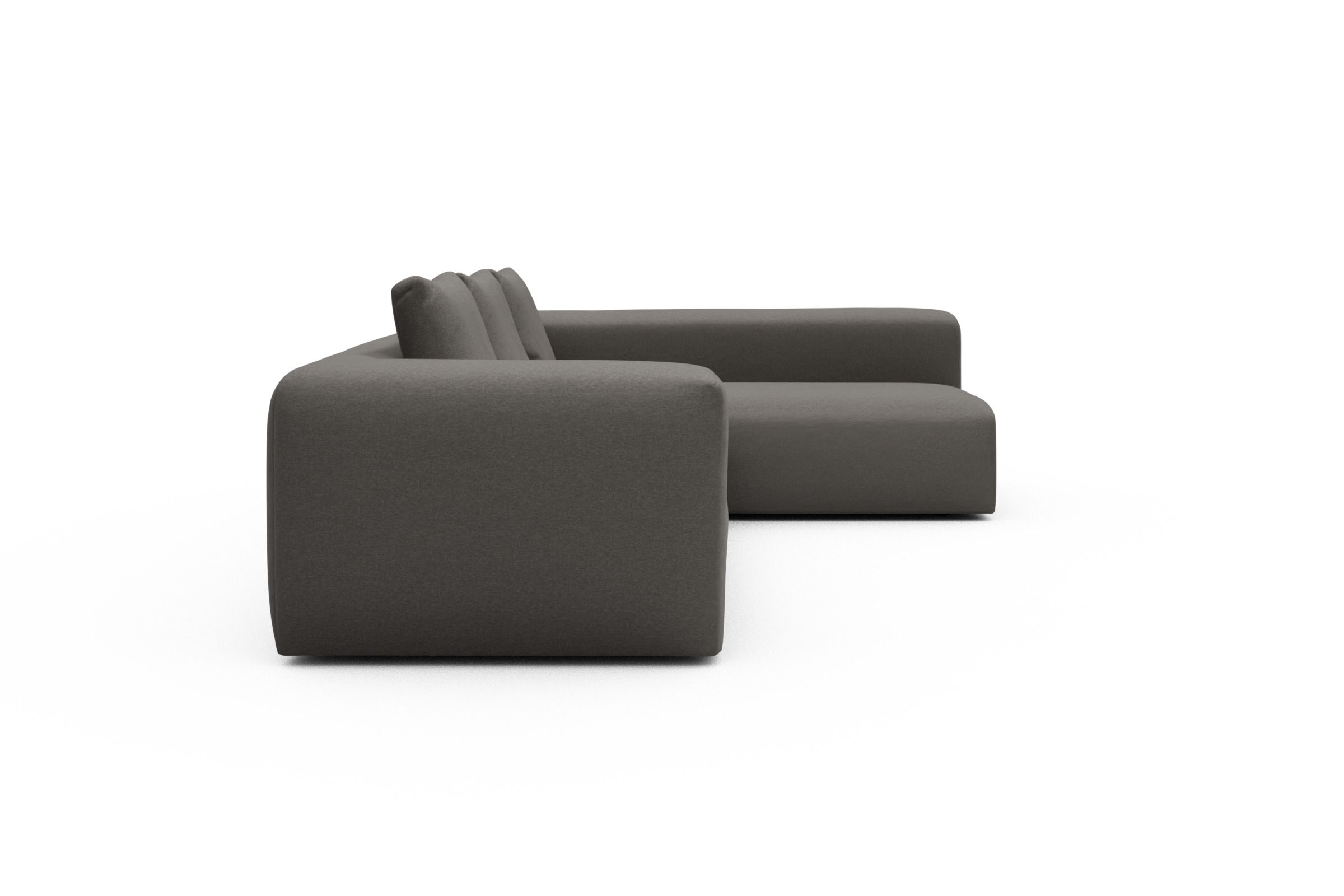 Ecksofa Fred 2x 2,5-Sitzer rechts offen Satya-Taupe
