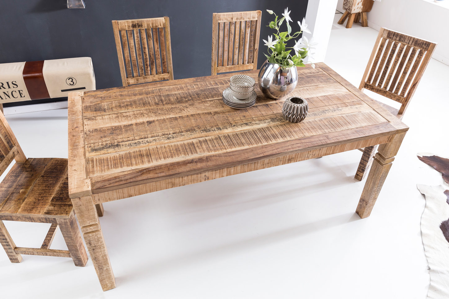 Esstisch Marstal Mango Massivholz Braun 120 × 70 × 76 cm