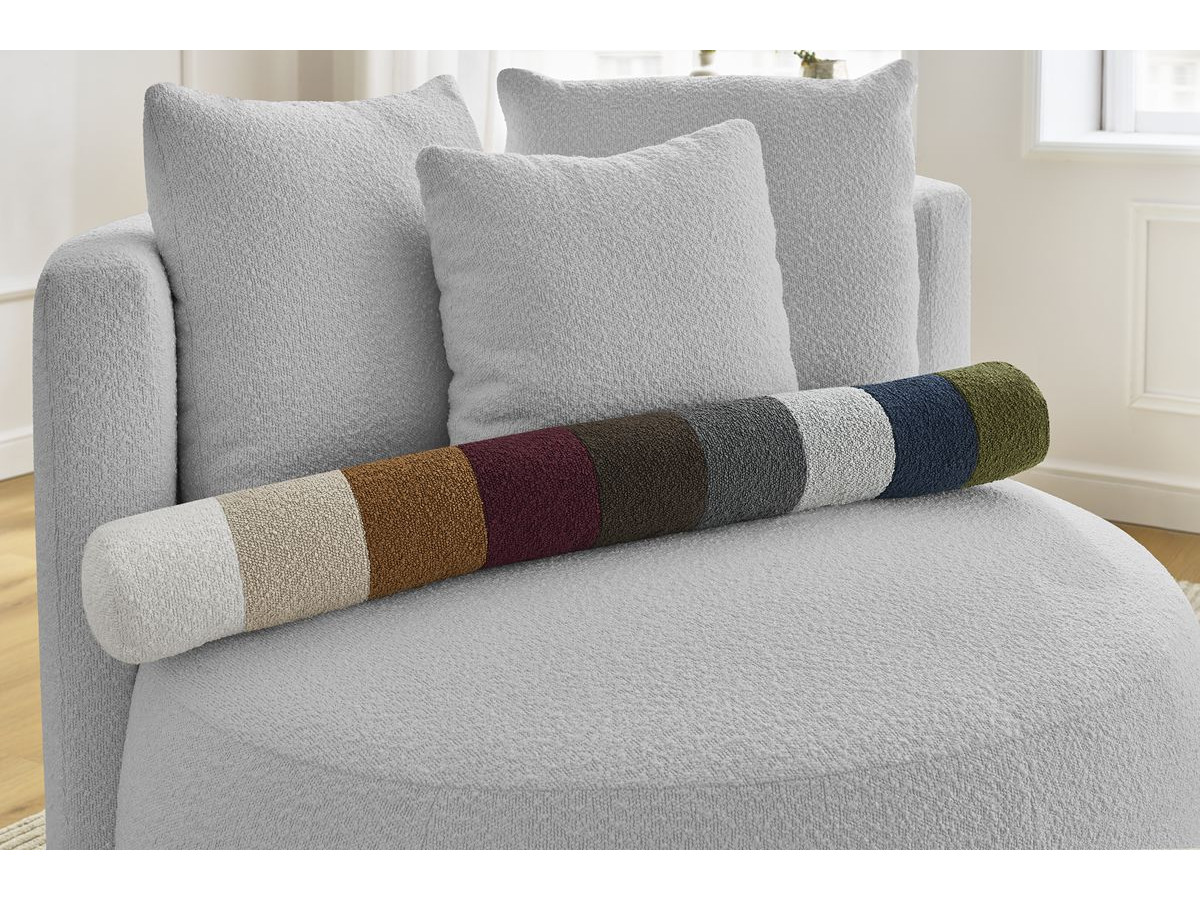 Bobochic Cesar Sessel Bouclé-Stoff Hellgrau