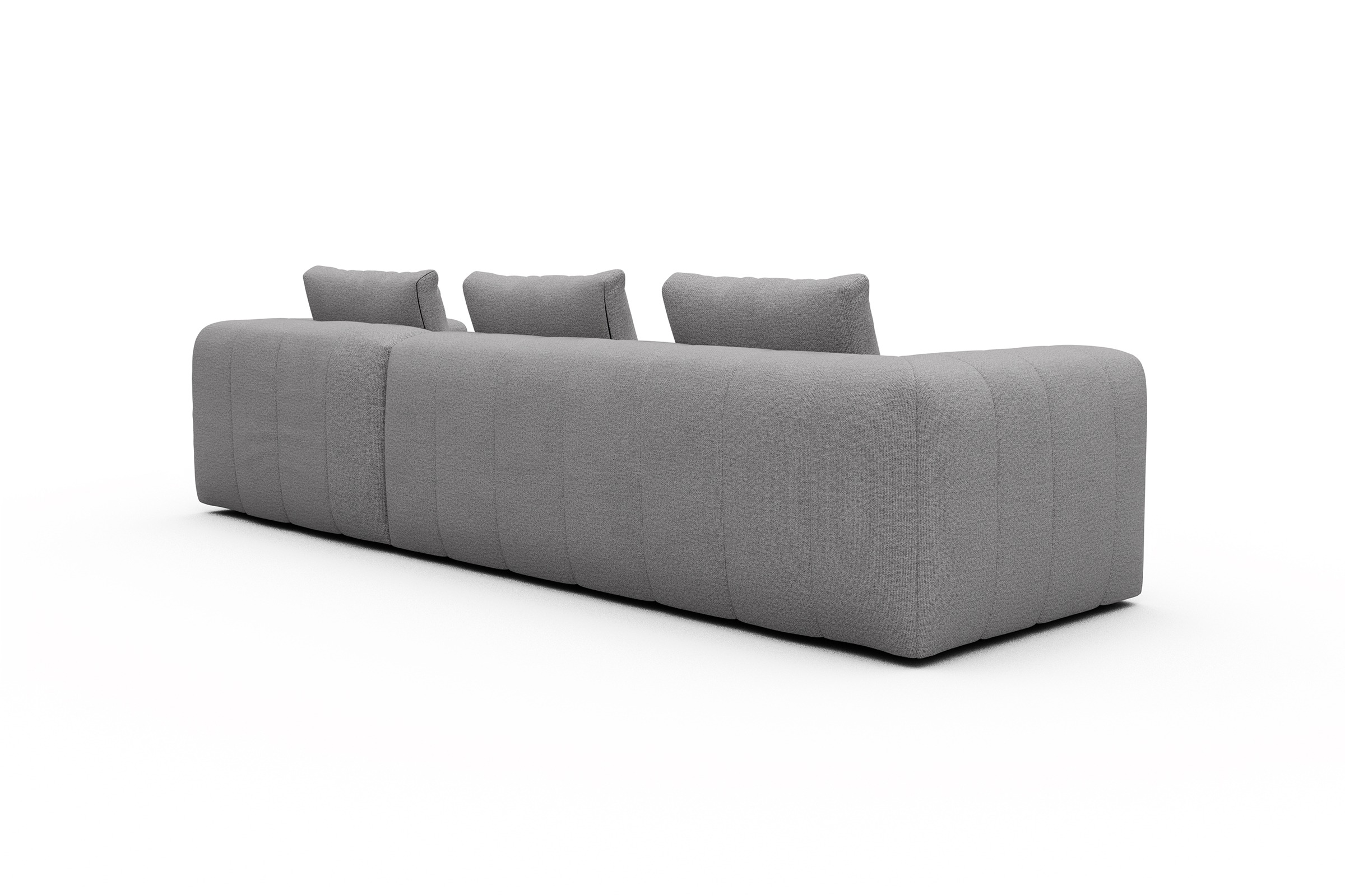 Ecksofa Hugo 2,5-Sitzer Armlehne links mit Chaiselongue Sama-Grey