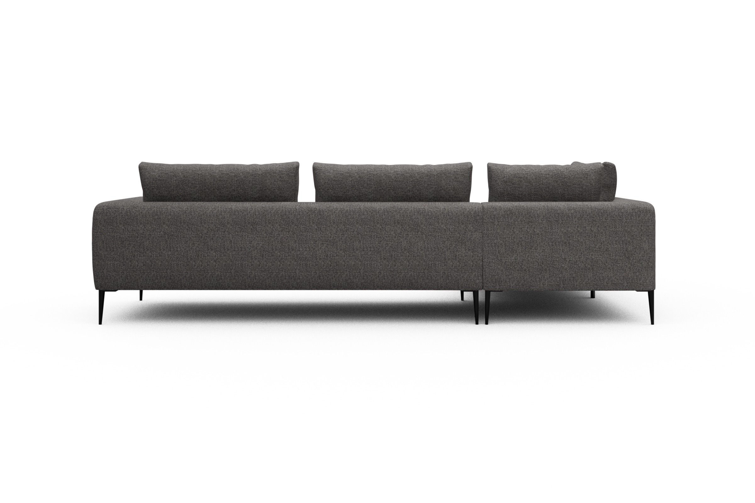 Ecksofa Paul Relax-Ecke rechts mit 3-Sitzer Carreno-Salt-and-Pepper
