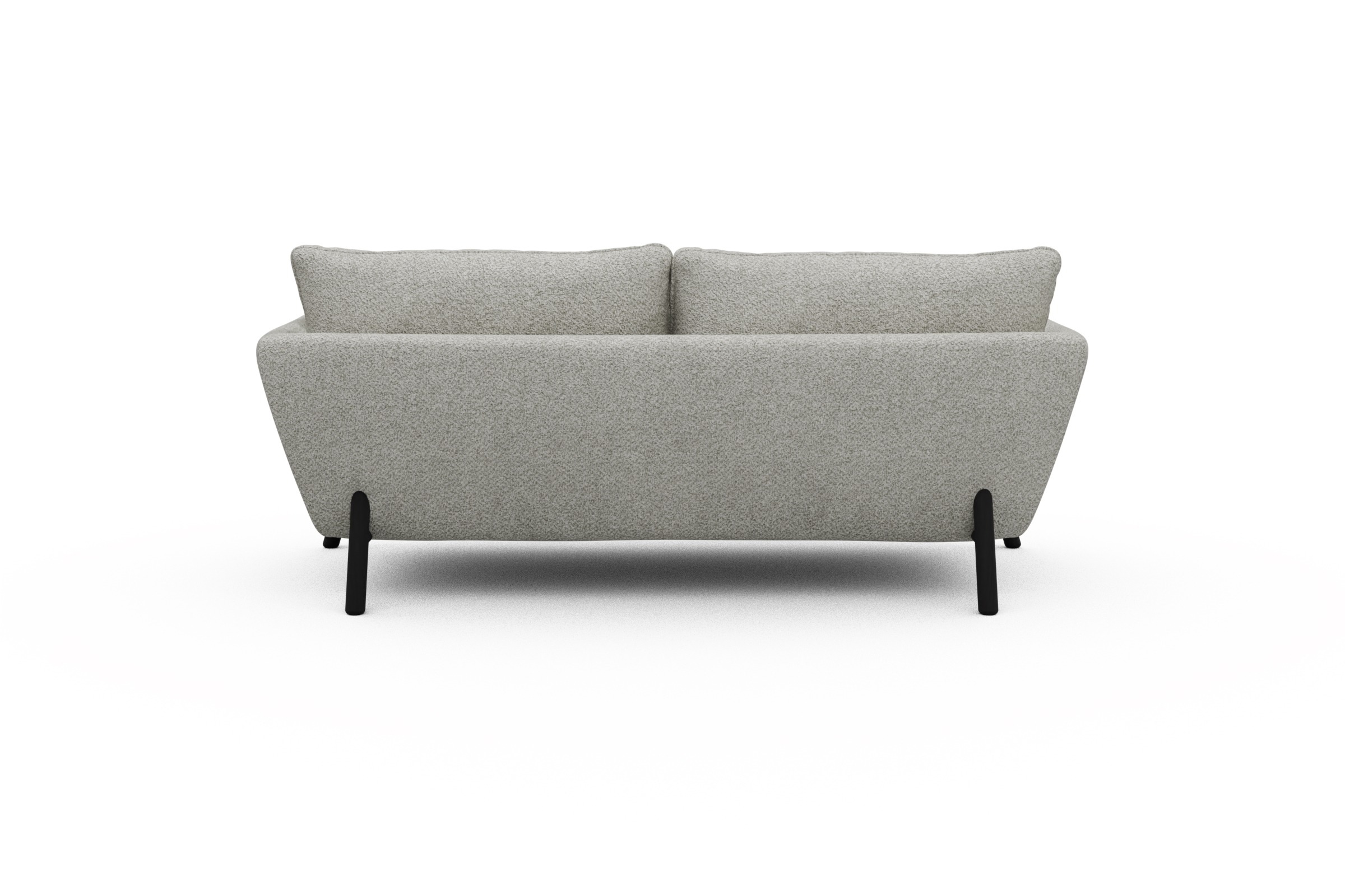 Sofa Emil 2-Sitzer Beinfarbe Eiche Schwarz Vanora-Warm-Sand