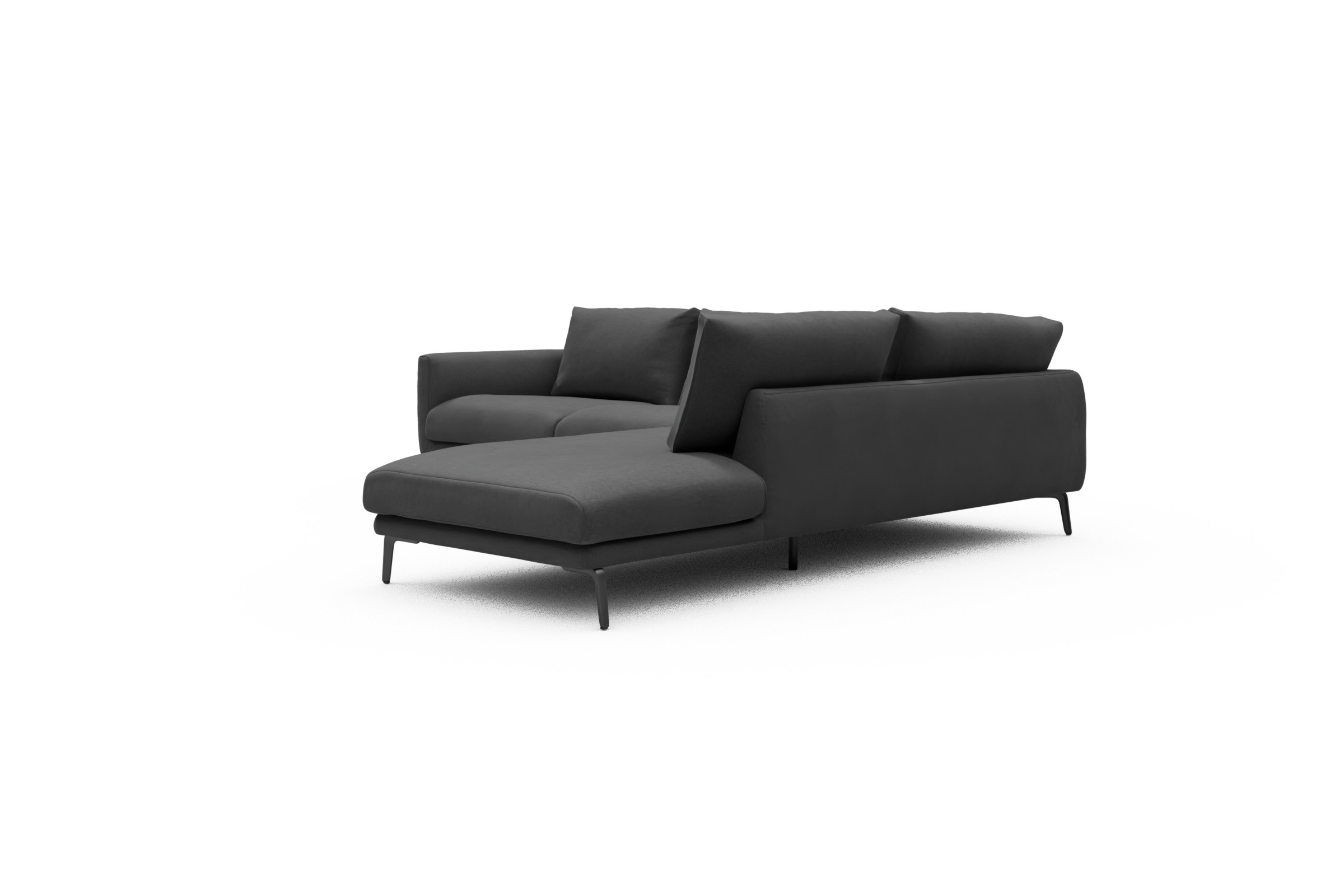 Ecksofa Karl Relax-Ecke rechts mit 2,5-Sitzer Satya-Zinc