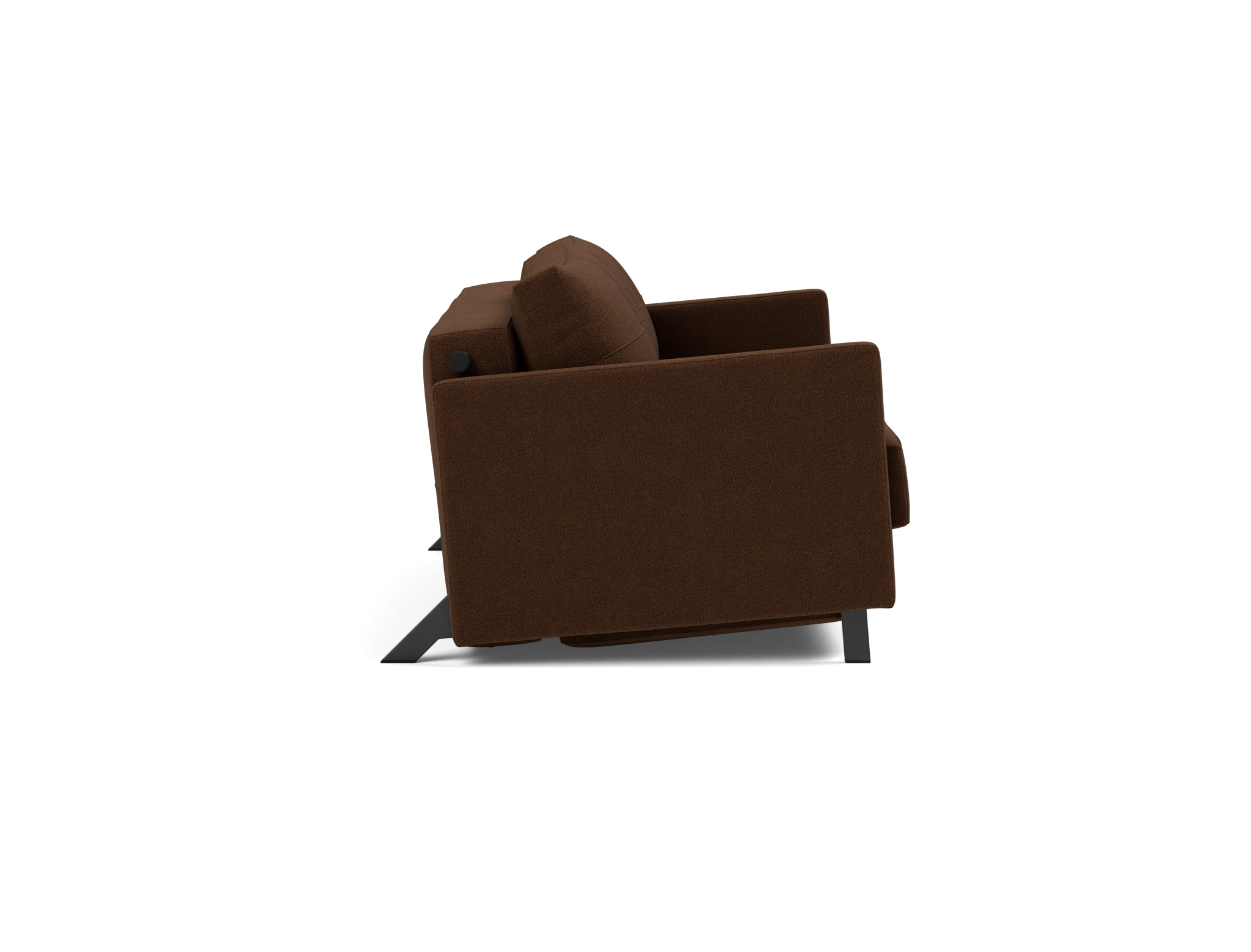 Schlafsofa Cubed mit Armlehnen 140 Strukturierter Stoff Taura 359-Cappuccino