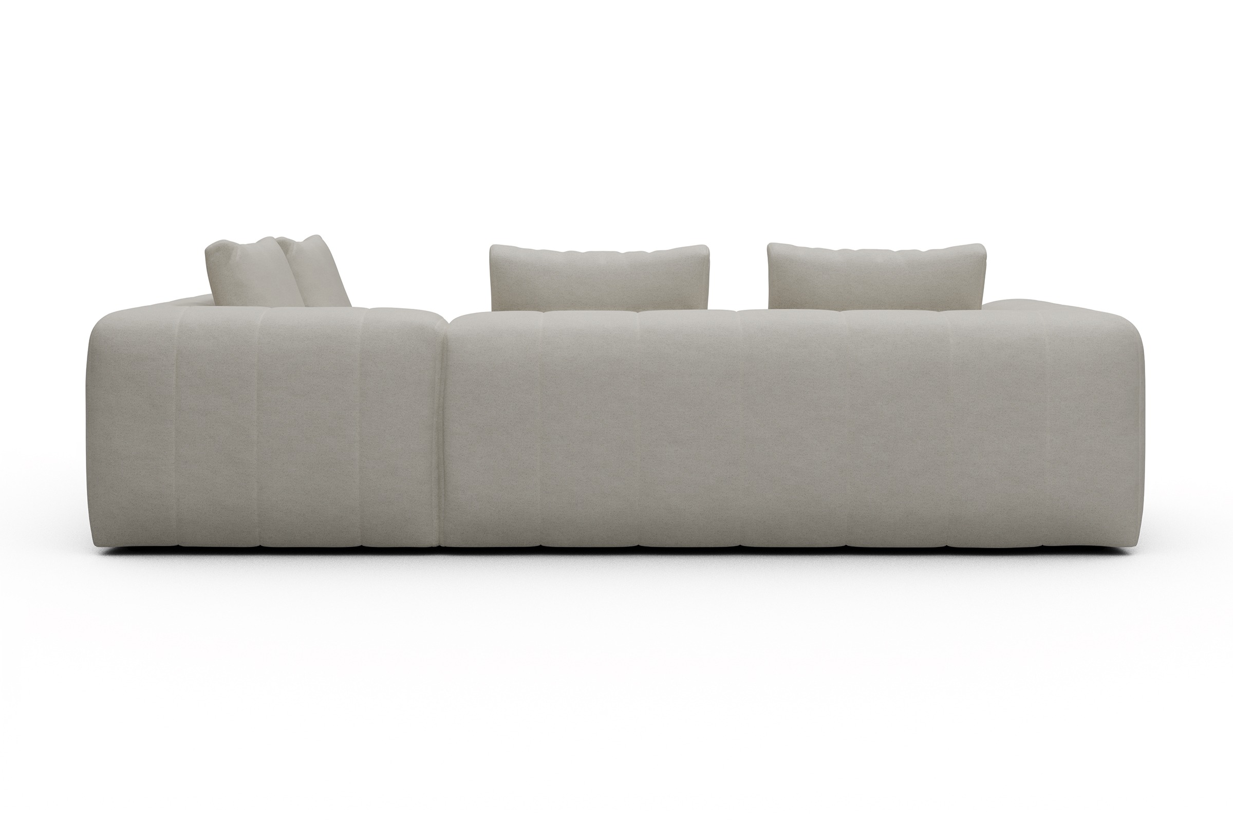 Ecksofa Hugo 2x 2,5-Sitzer Armlehne links Denari-Clean-Beige