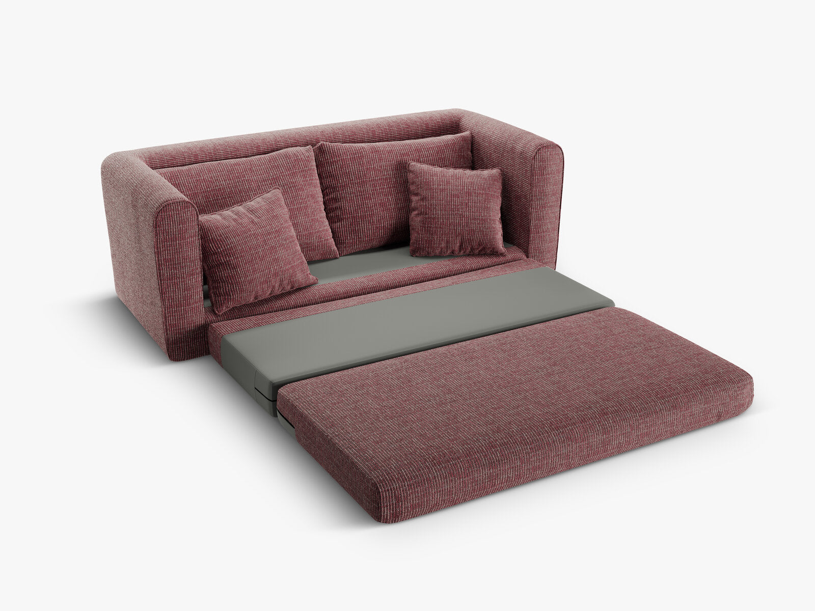 Micadoni Sofa Lido 2-Sitzer Strukturierter Stoff Rot