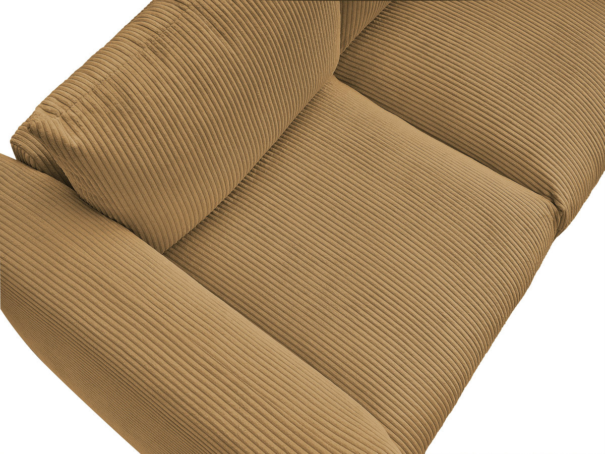Bobochic Ernest Sofa 3-Sitzer mit Pouf 193 × 106 cm Cordsamt Gelb