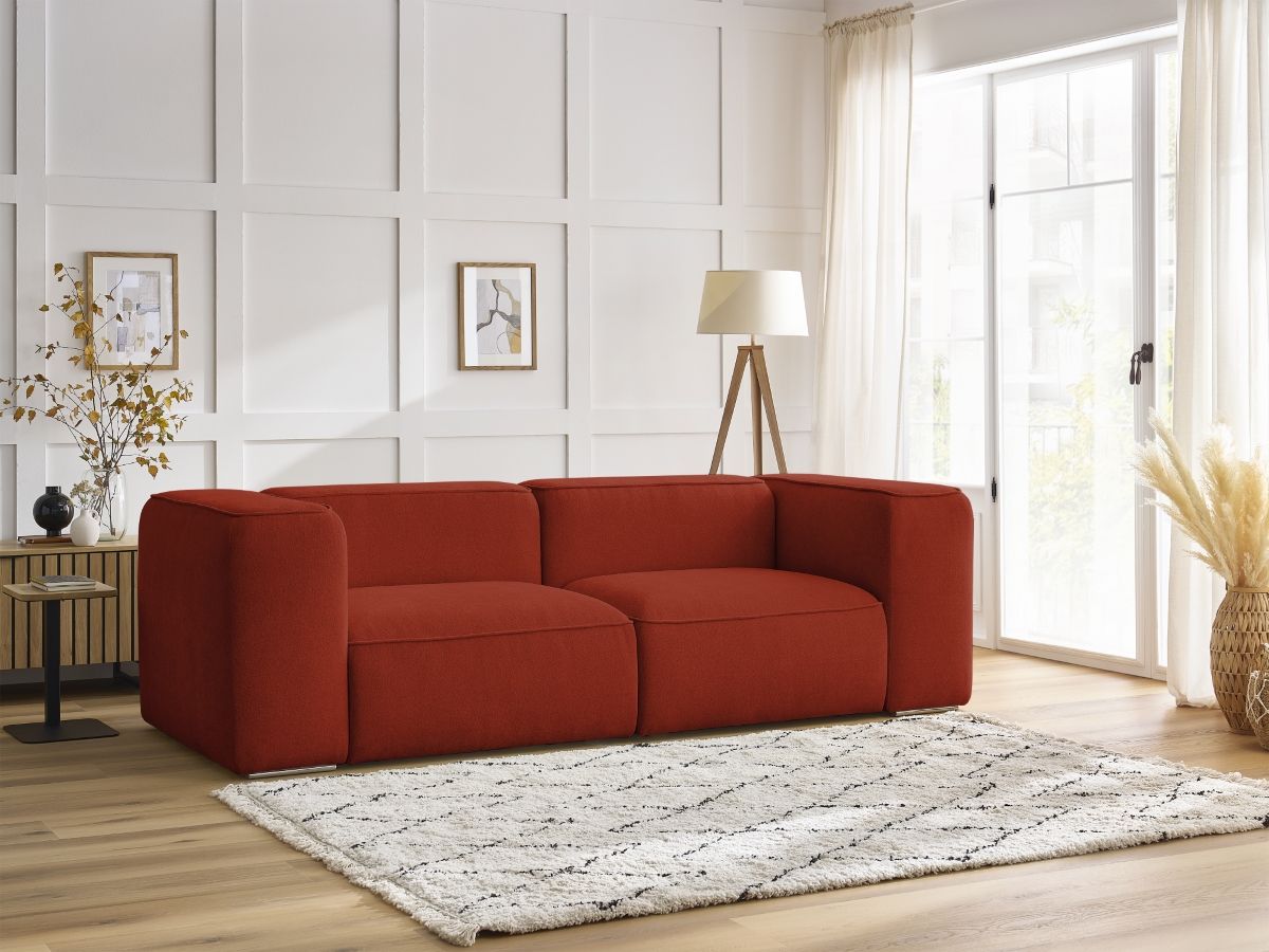 Bobochic Zephyr Sofa 2-Sitzer Strukturstoff Orange