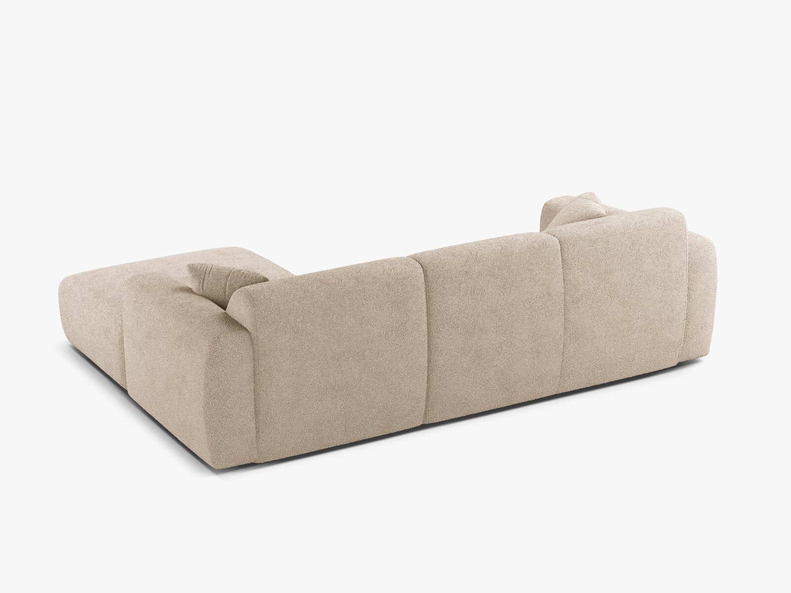Micadoni Ecksofa Molino 4-Sitzer Rechts Boucle Baloo Beige
