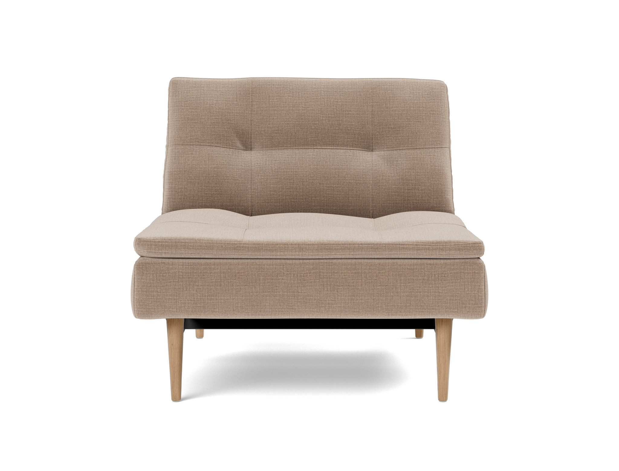 Sessel Dublexo Chenille Esina 417-Mocha Beine Styletto Eiche hell