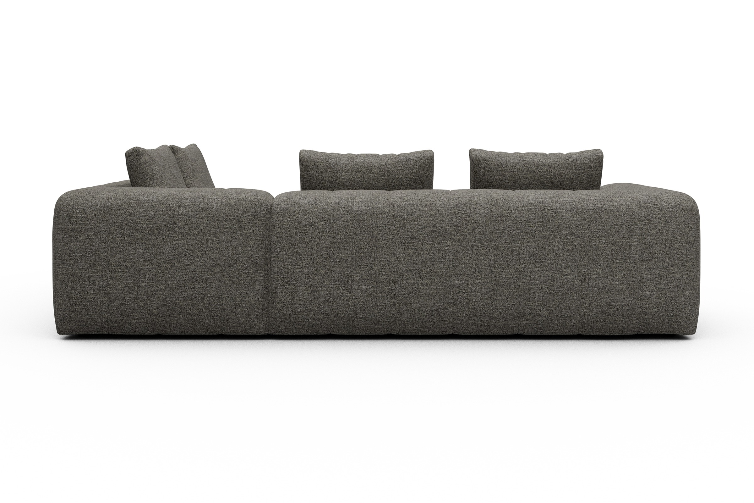 Ecksofa Hugo 2x 2,5-Sitzer Armlehne links Carreno-Sepie-Brown