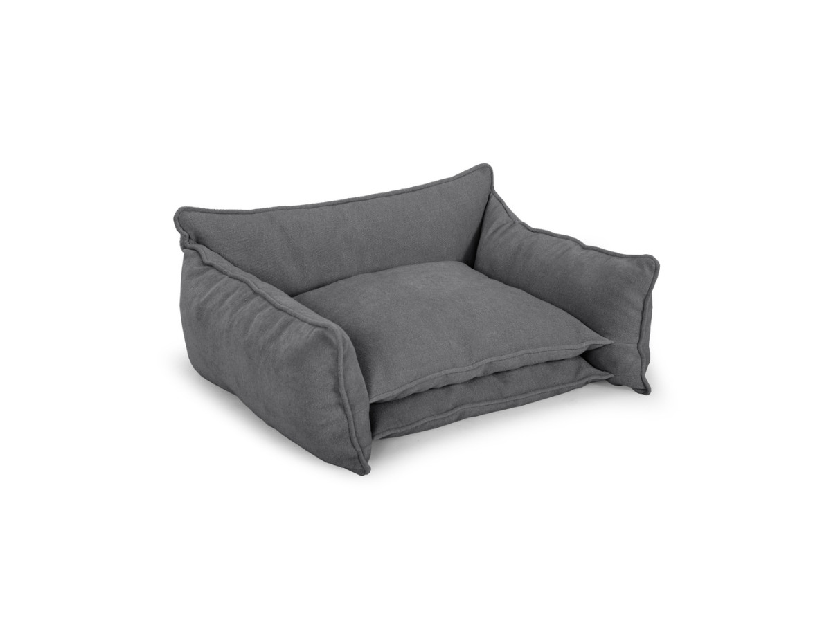 Bobochic Pluto Hundekorb Strukturstoff Dunkelgrau, Größe M (65 cm)