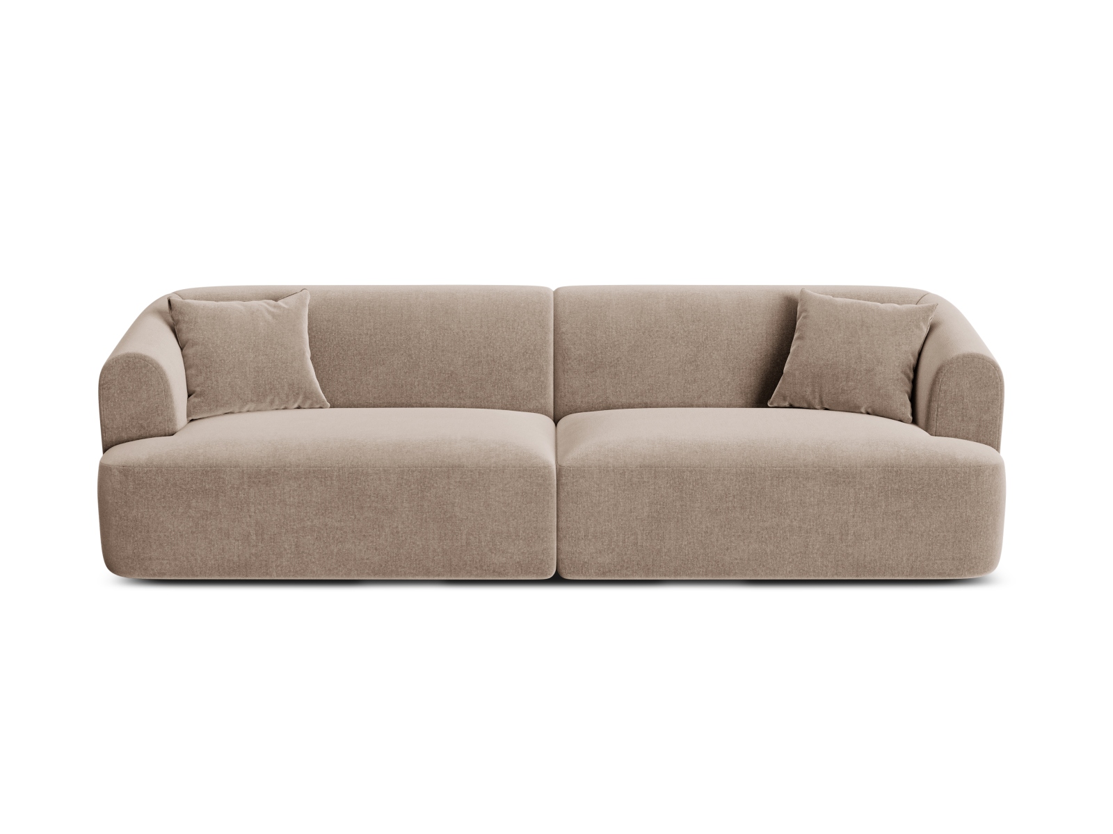Cosmopolitan Design Sofa Campi 4-Sitzer Samt Vogue Dunkelbeige