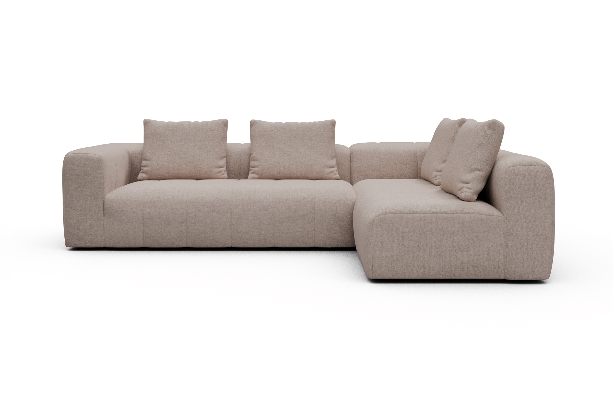 Ecksofa Hugo 2x 2,5-Sitzer Armlehne links Weda-Sand