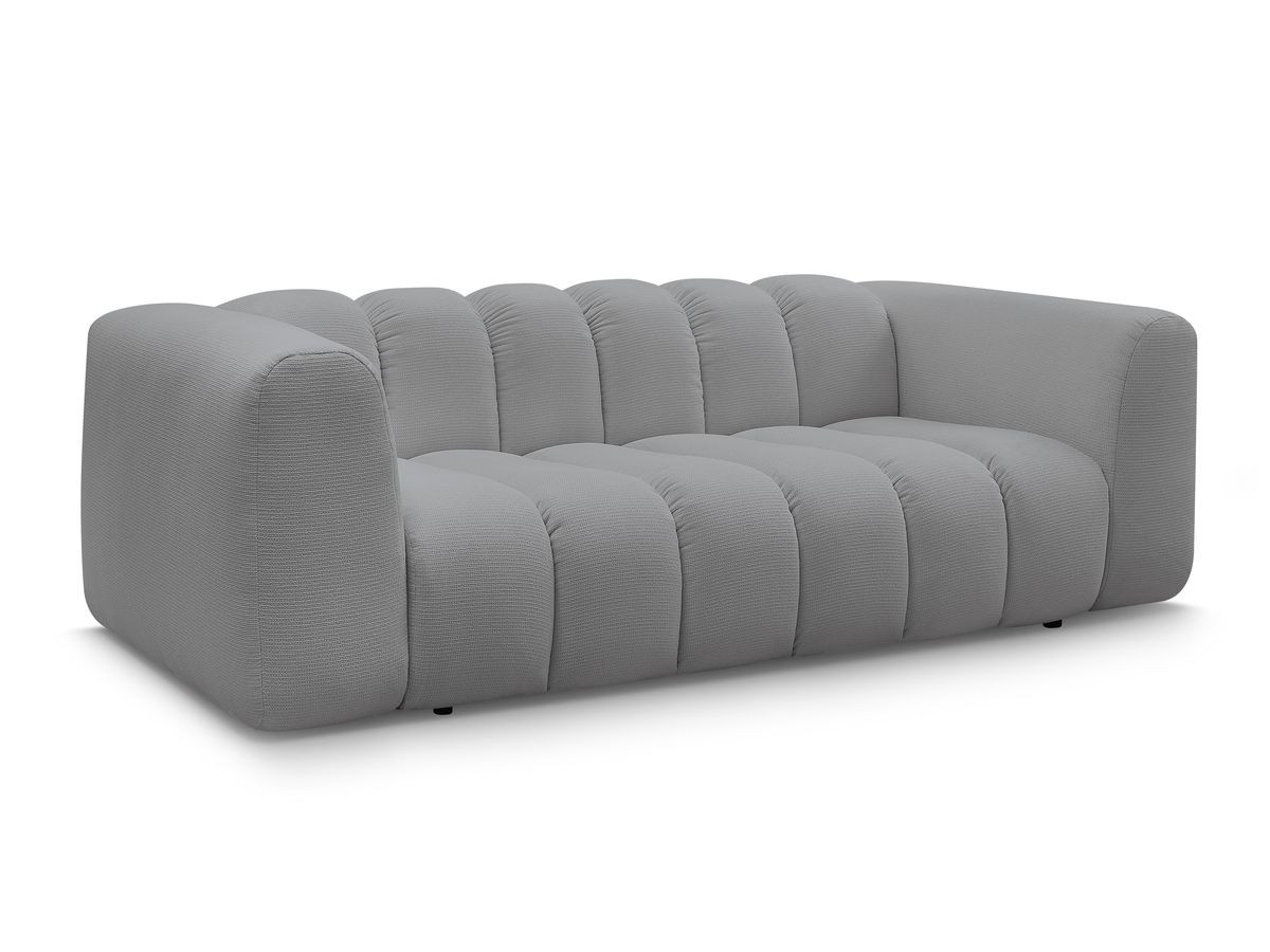 Bobochic Talia Sofa 3-Sitzer Melange-Stoff Hellgrau