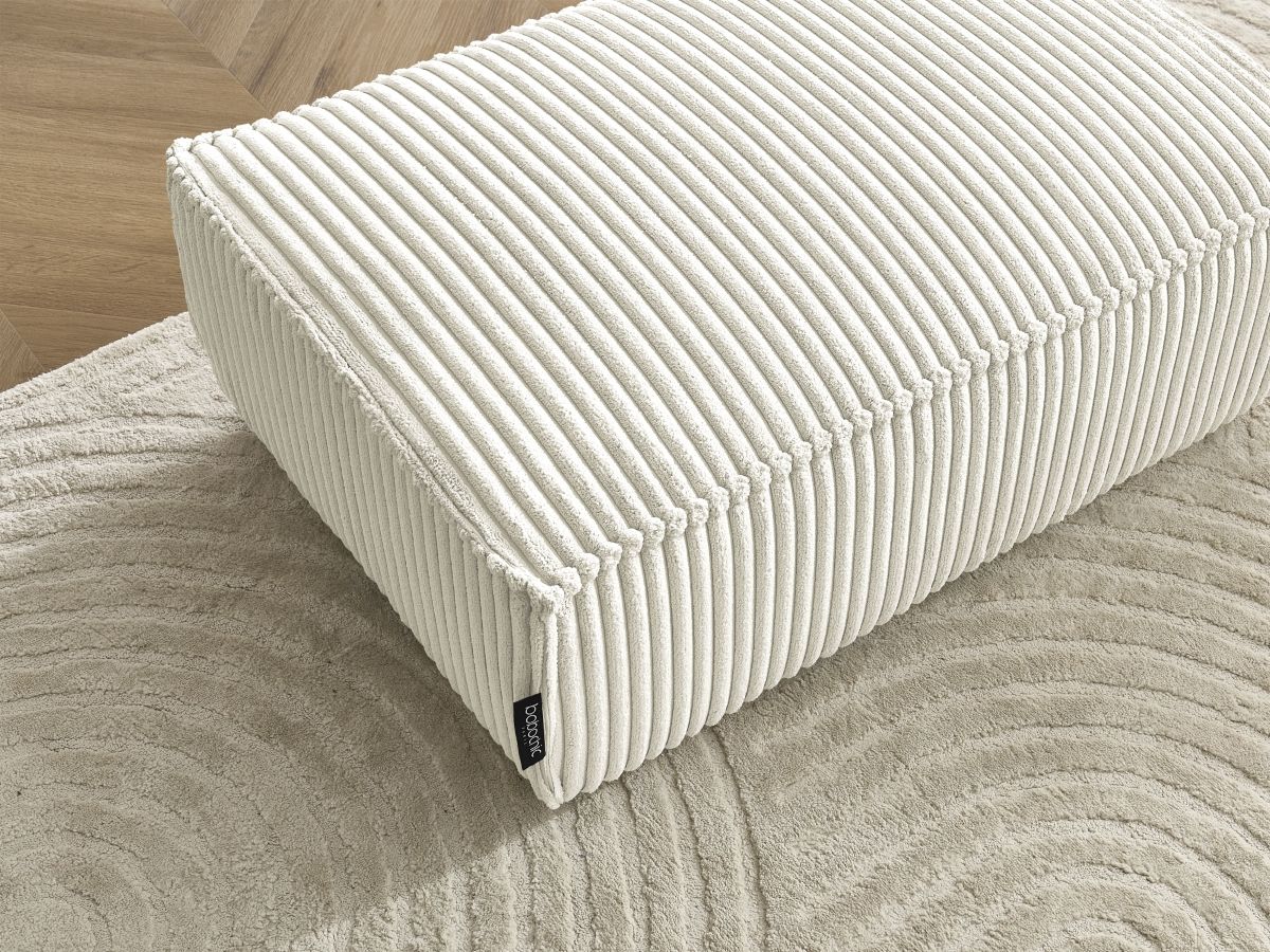 Bobochic Chelsea Pouf Breitcord weich Beige