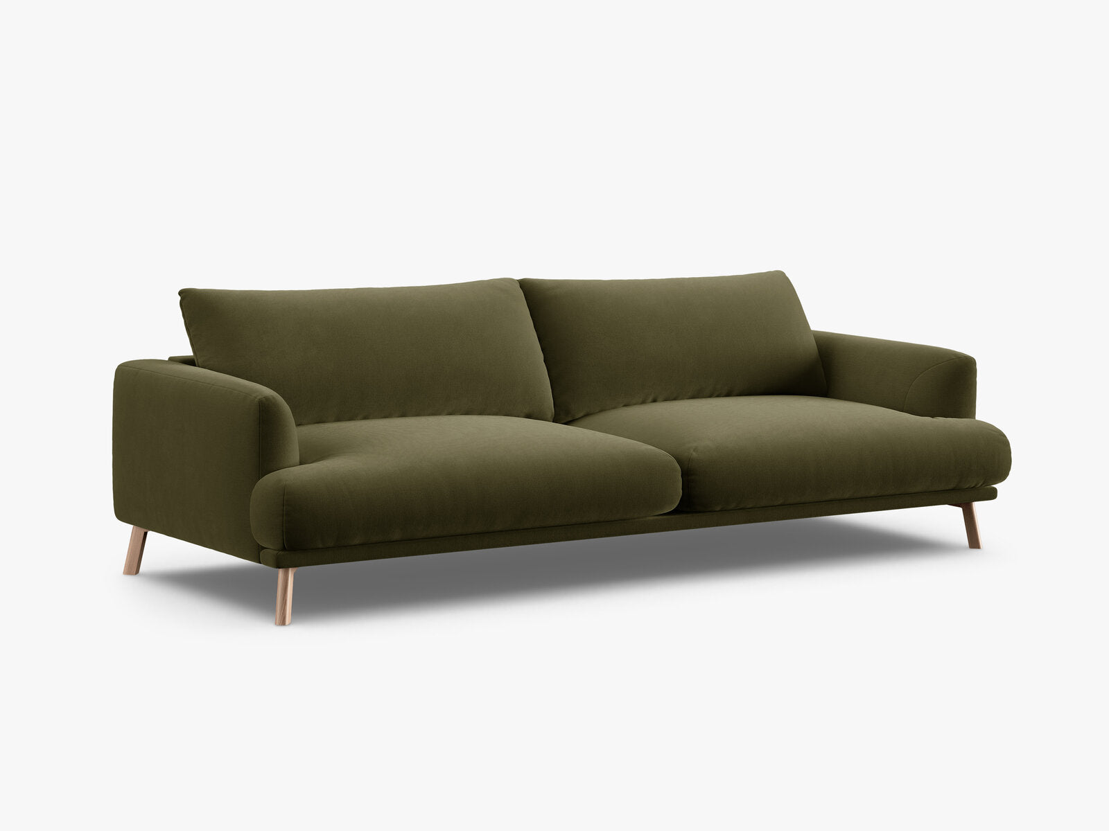 Micadoni Sofa Naomi 4-Sitzer Samt Salvador Grün