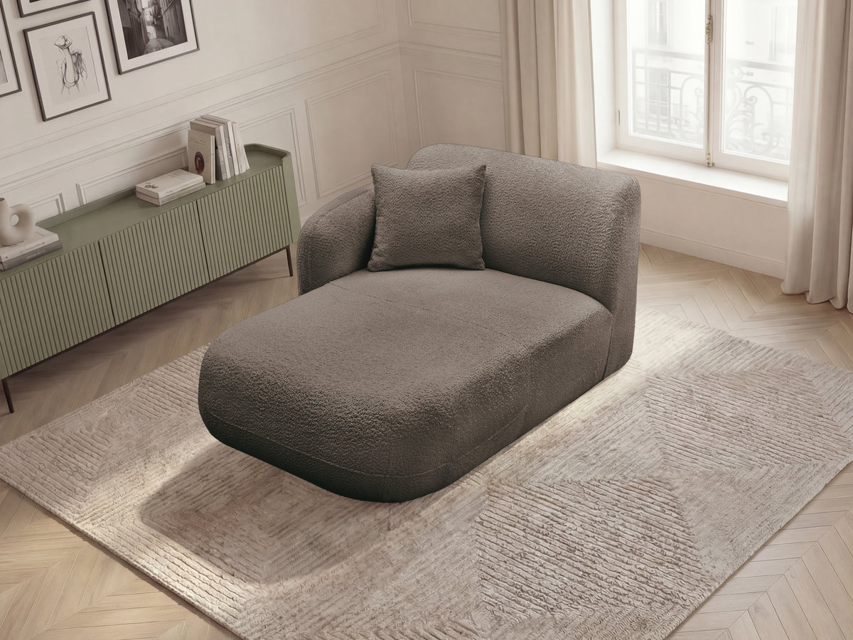 Bobochic Anda Méridienne-Modul Chenille Taupe Ecke links