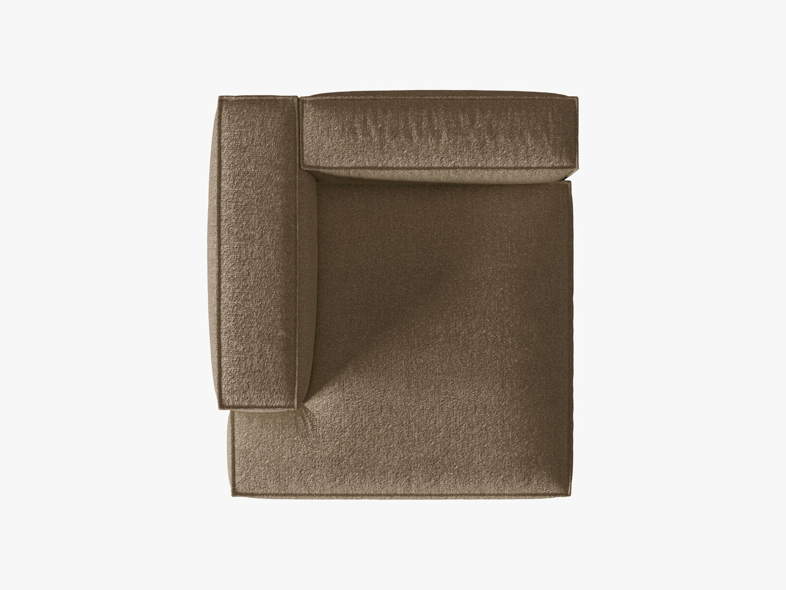 Micadoni Recamiere Nuria 1-Sitzer Links Boucle Cappuccino