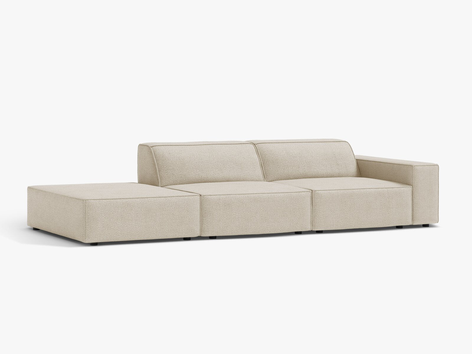 Micadoni Sofa Jodie 3-Sitzer Links Boucle Baloo Beige