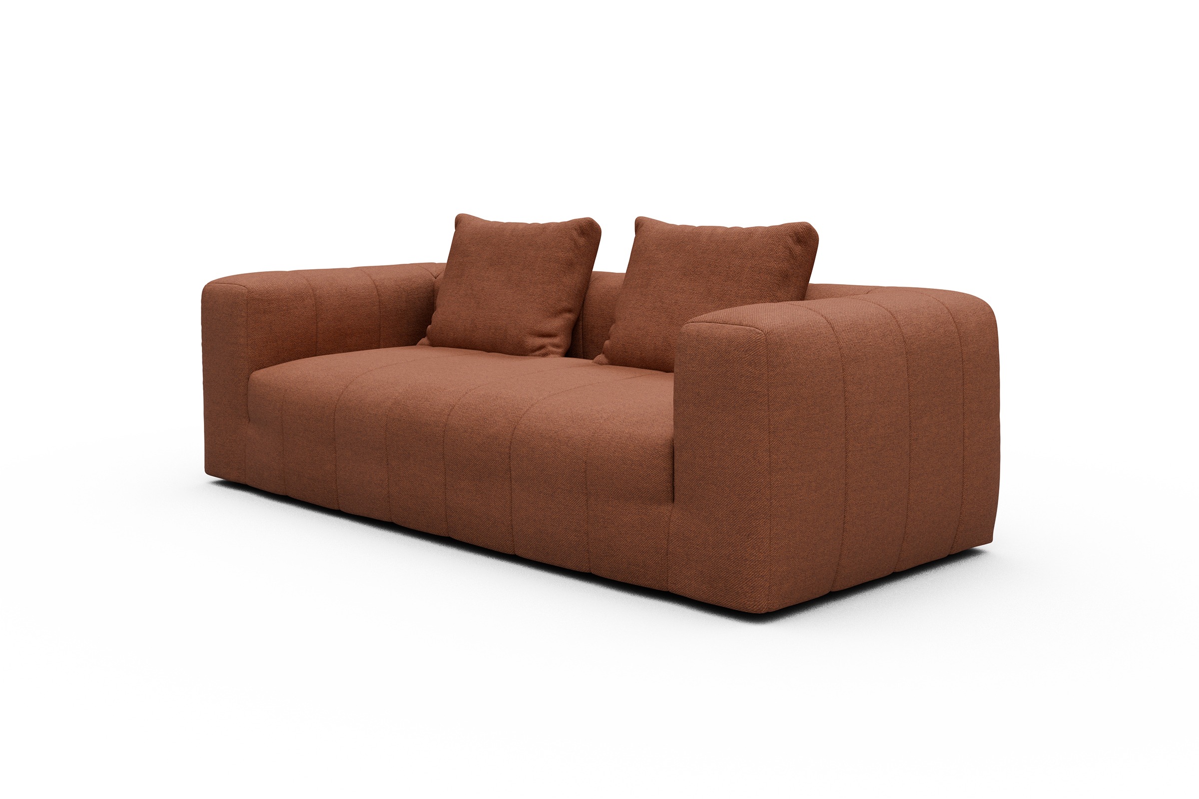 Sofa Hugo 3-Sitzer Weda-Rust