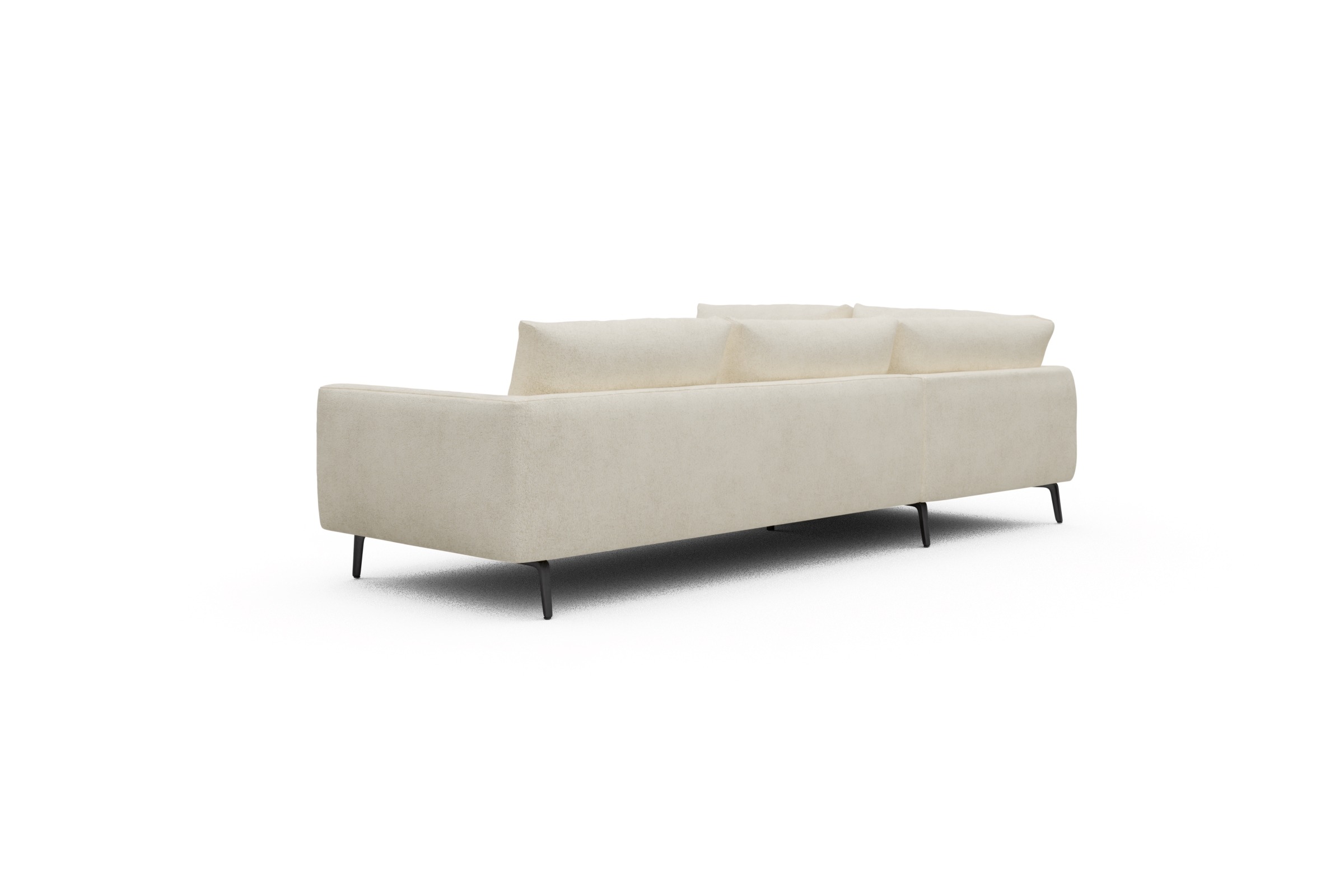 Ecksofa Karl Relax-Ecke links mit 2,5-Sitzer Boucle-Off-White