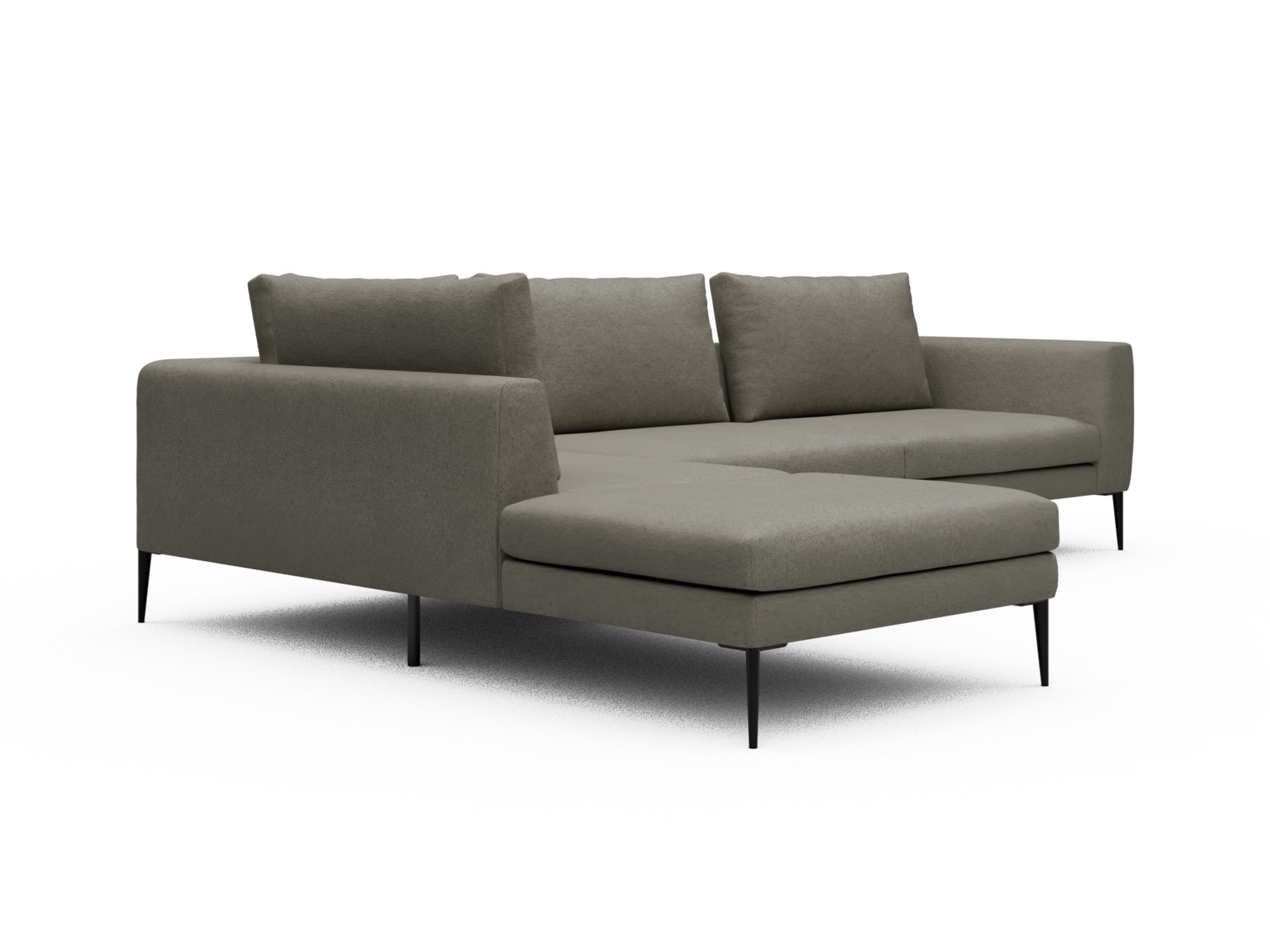 Skandi Home Ecksofa Paul Relax-Ecke links mit 3-Sitzer Denari-Warm-Grey moebelfaktor