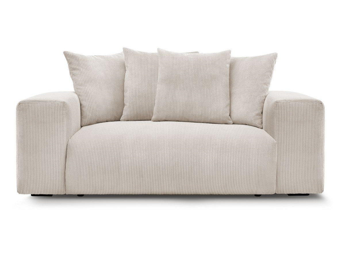 Bobochic Voltaire Sofa 2-Sitzer Cordsamt Beige