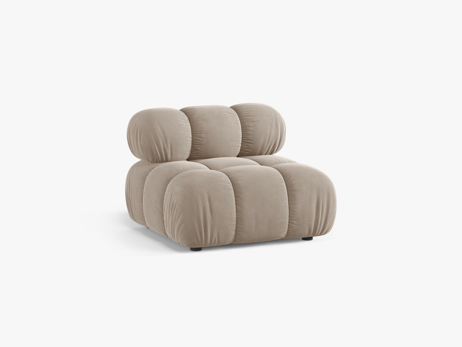 Micadoni Armloses Modul Bellis Samt Bluvel Dunkelbeige
