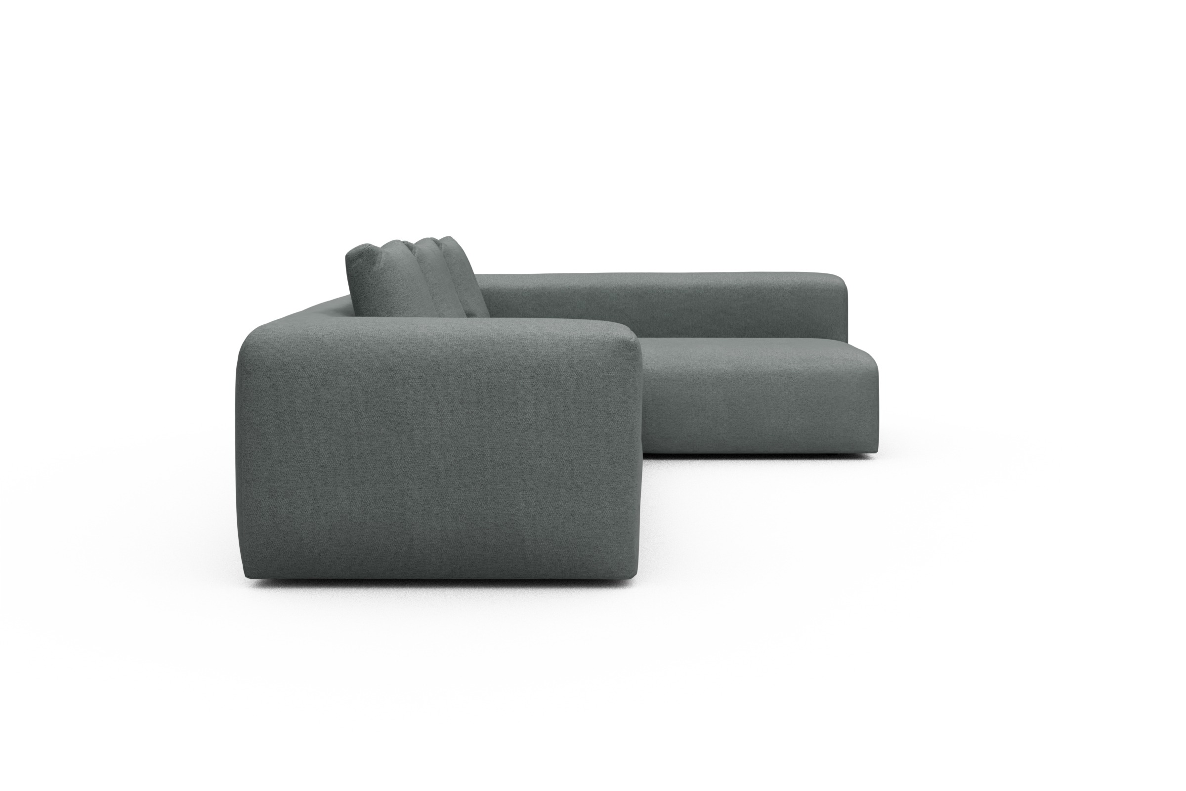 Ecksofa Fred 2x 2,5-Sitzer rechts offen Denari-Soft-Grey