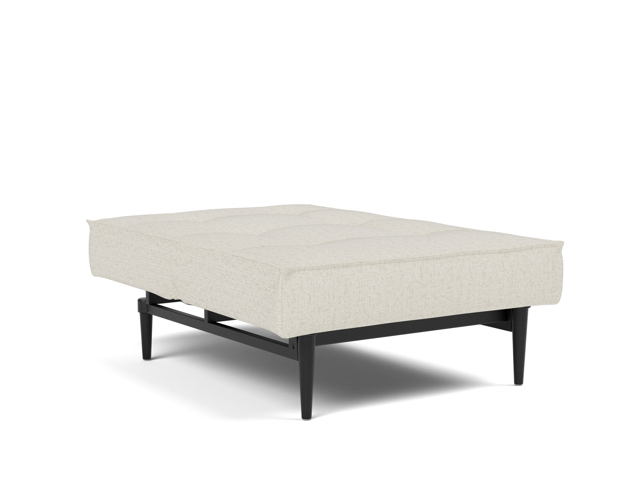 Sessel Splitback Boucle Skandi 531-Off-White Beine Styletto Eiche schwarz