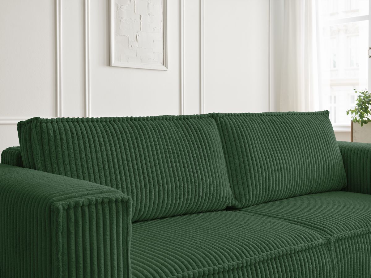 Bobochic Chelsea Sofa 3-Sitzer Breitcord weich Grün