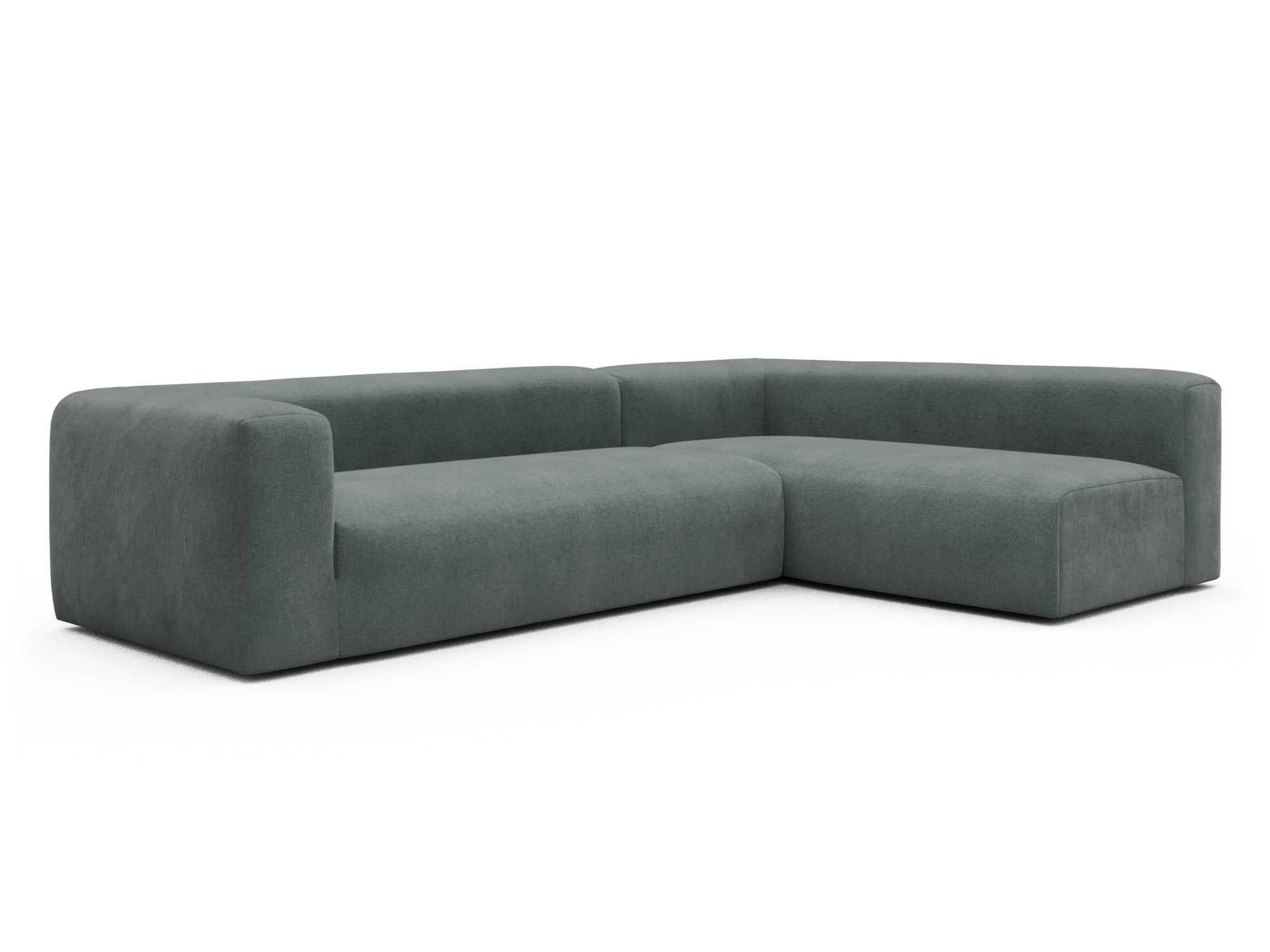Skandi Home Ecksofa Fred 2x 2,5-Sitzer rechts offen Smooth-Silver-Grey moebelfaktor