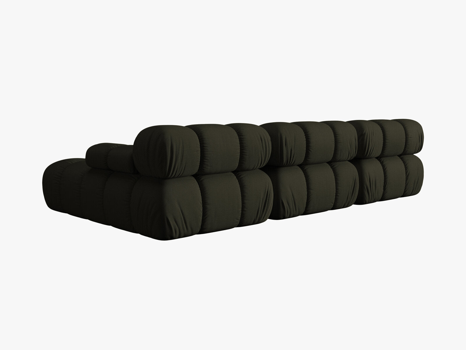 Micadoni Modulares Ecksofa Bellis 4-Sitzer Rechts 3D-Stoff Sonic Amazonas Grün
