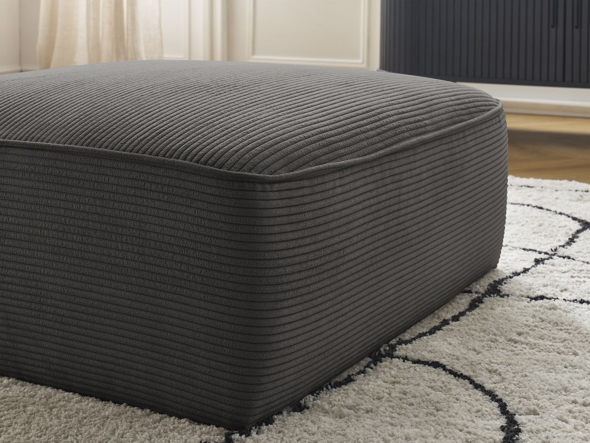 Bobochic Leopold Pouf Cordsamt Taupe