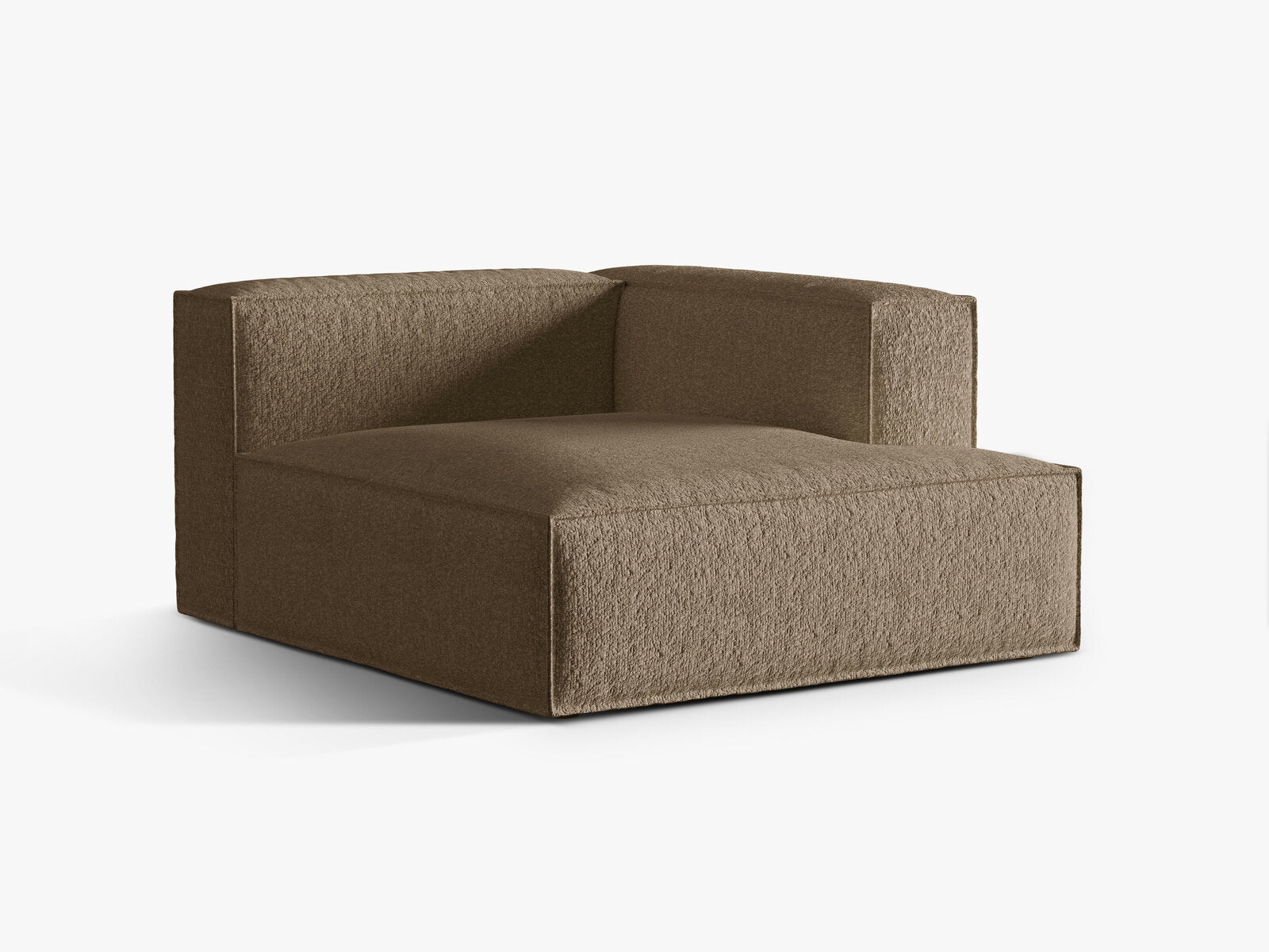 Micadoni Recamiere Nuria 1-Sitzer Rechts Boucle Cappuccino