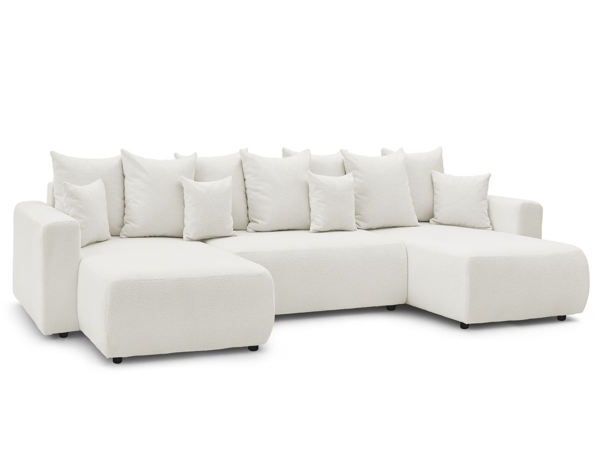 Bobochic Envy Wohnlandschaft Bouclé-Stoff Weiß