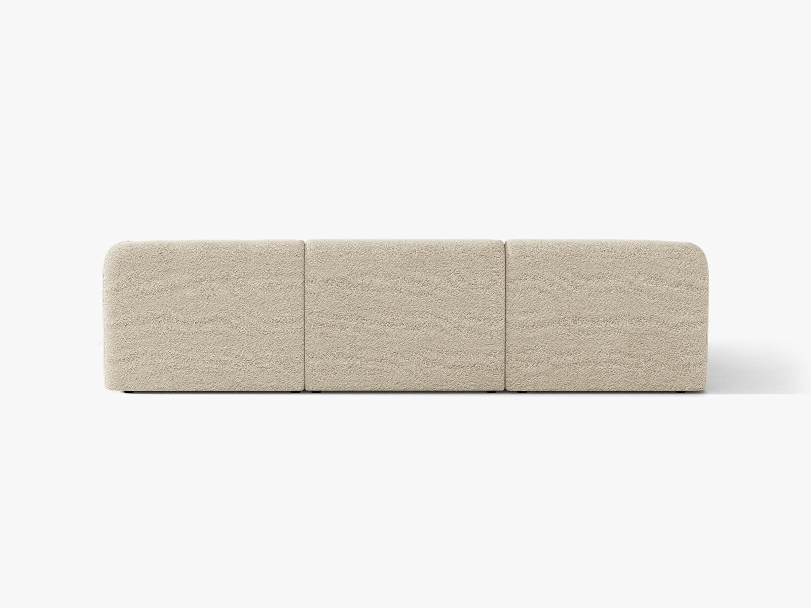 Micadoni Ecksofa Miley 4-Sitzer Links Boucle Baloo Beige