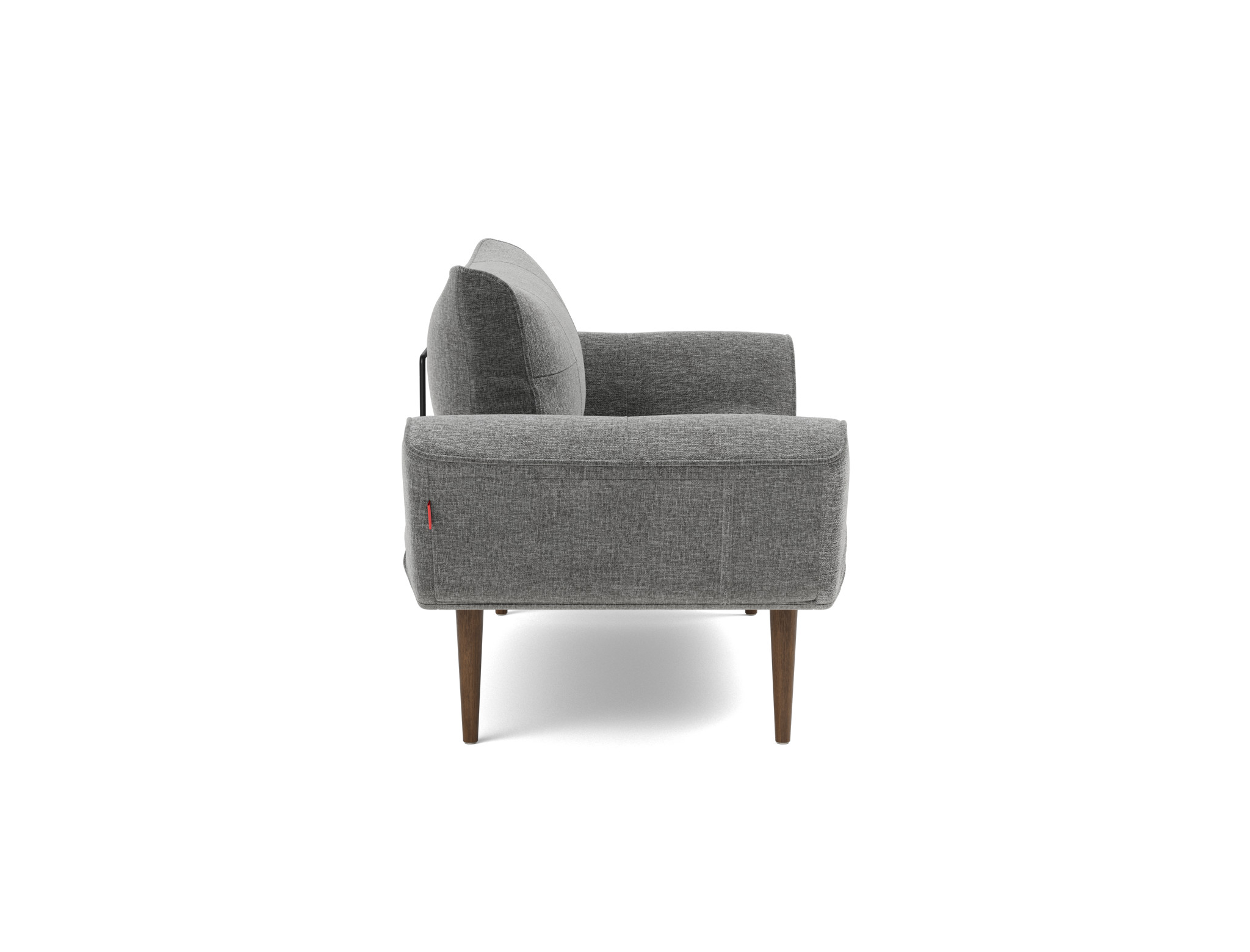 Tagesbett Zeal Strukturierter Stoff Twist 563-Charcoal Beine Styletto Eiche dunkel
