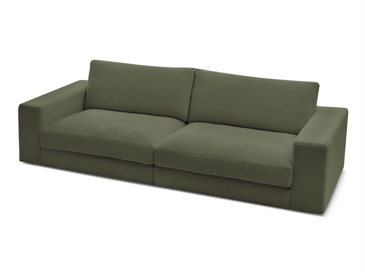 Bobochic Leonard Sofa 3-Sitzer 234 × 109 cm Cordsamt Hellgrün