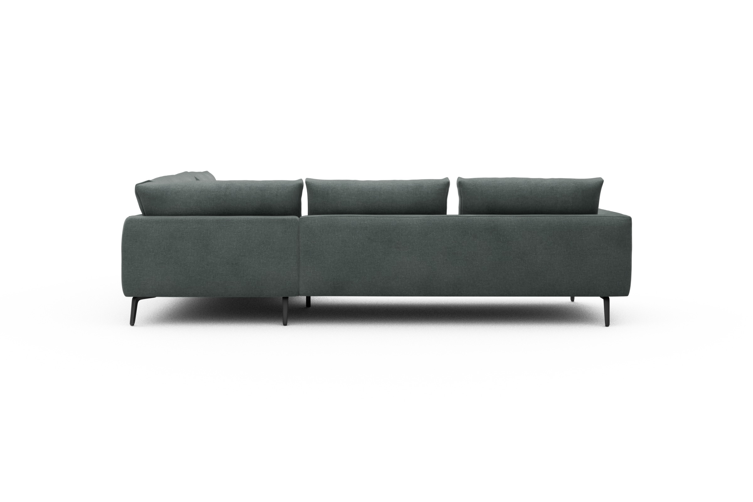 Ecksofa Karl Relax-Ecke rechts mit 2,5-Sitzer Smooth-Silver-Grey