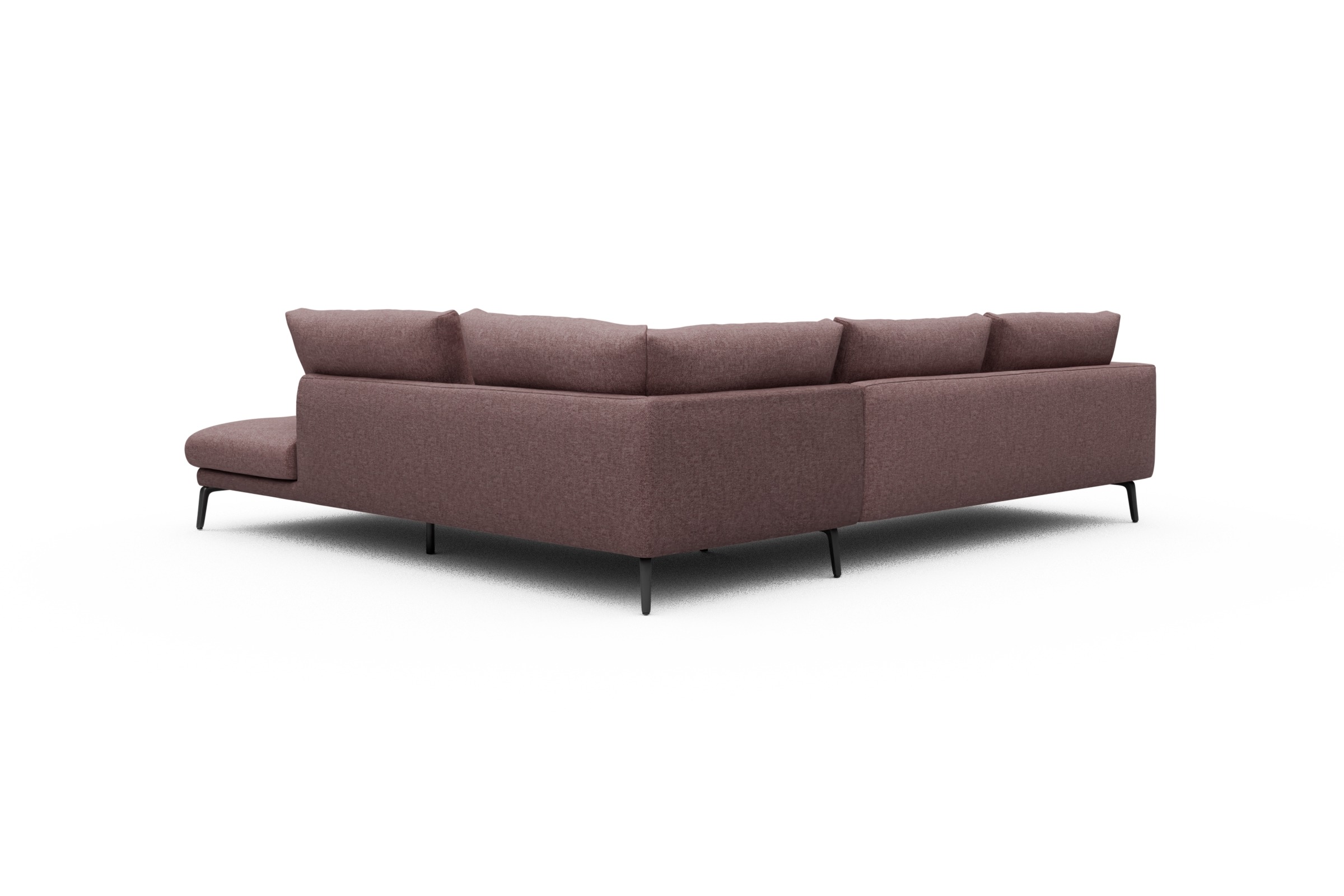 Ecksofa Karl Relax-Ecke rechts mit 2,5-Sitzer Sama-Flamingo