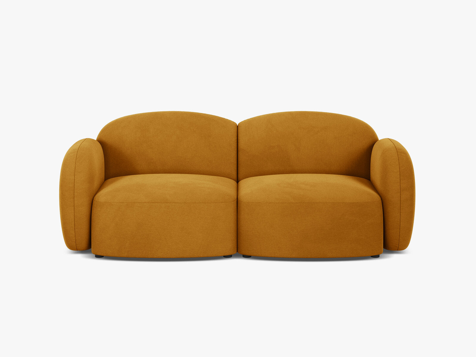 Micadoni Sofa Blair 2-Sitzer Samt Casino Gelb